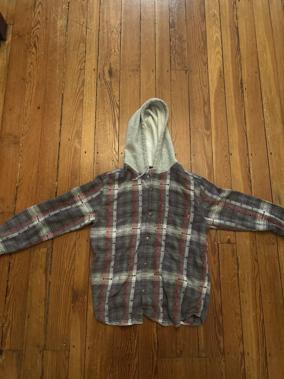 Supreme Supreme Jacquard Hooded Flannel Size US M / EU 48-50 / 2 - 1 Thumbnail