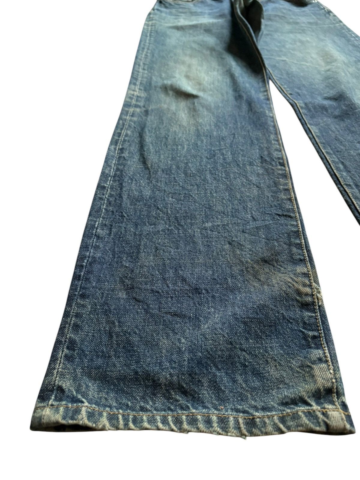 Japanese Brand Vintage Japanese Brand Mud Wash Distressed Loose Jeans Size US 32 / EU 48 - 6 Thumbnail
