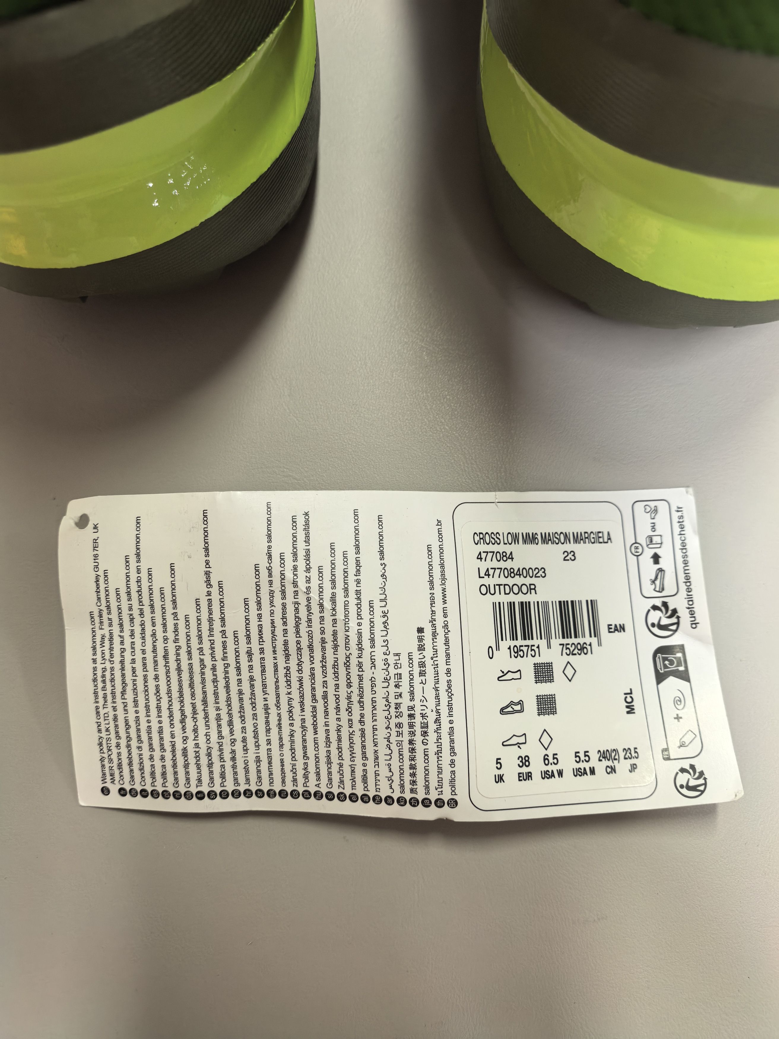 Maison Margiela NIB Cross Low - Green, 38，MM6 Maison Margiela x Salomon Size US 6.5 / IT 36.5 - 9 Thumbnail