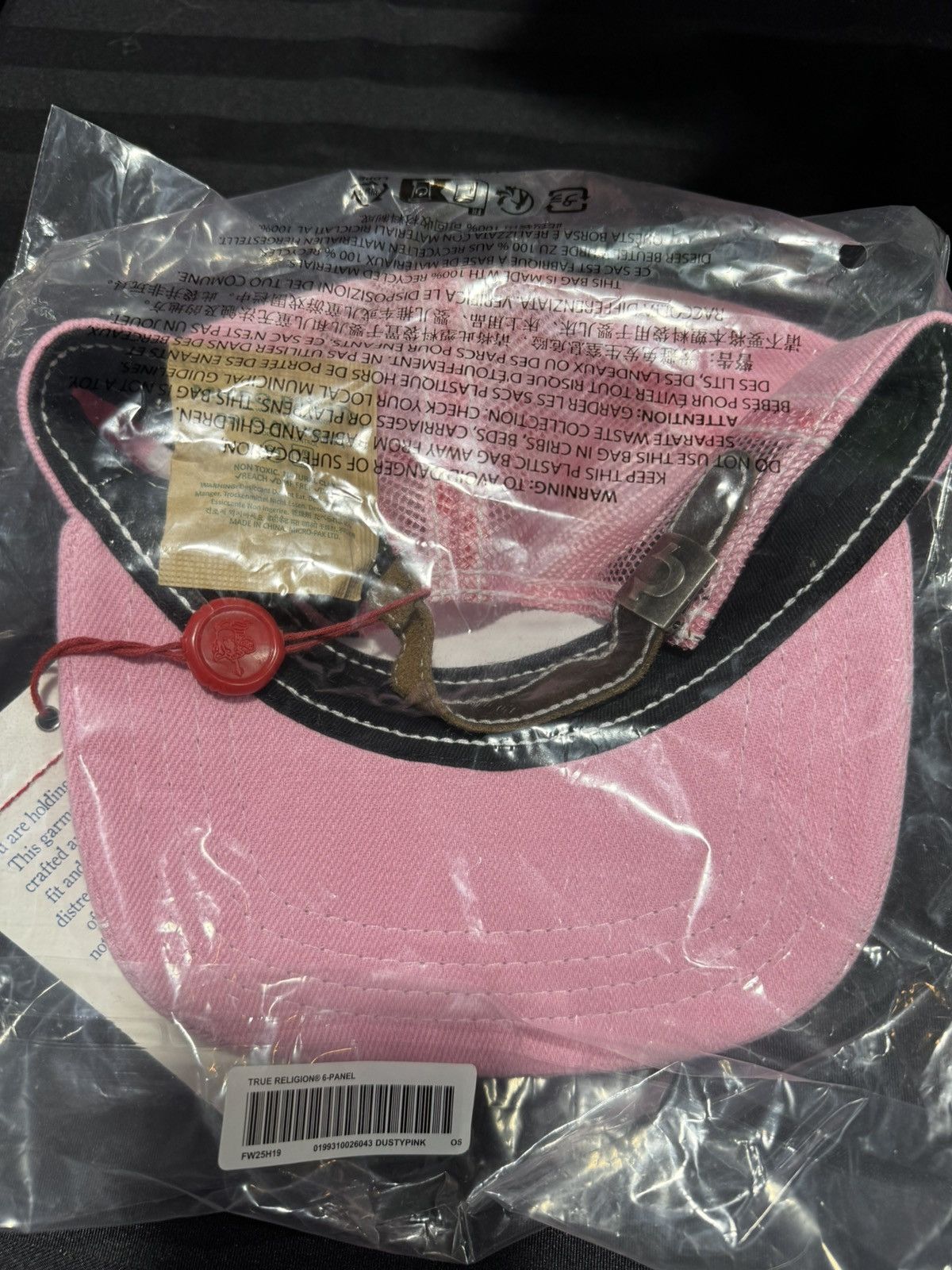 True Religion Supreme X True Religion Pink Washed Mesh back Trucker Hat Size ONE SIZE - 4 Thumbnail