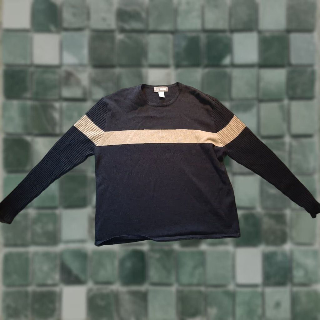 Carolina Herrera Carolina Herrera Sweater Mens XL Long Sleeve Black 50% Merino Wool Knit Pullover Classic Casual Size US XL / EU 56 / 4 - 1 Thumbnail
