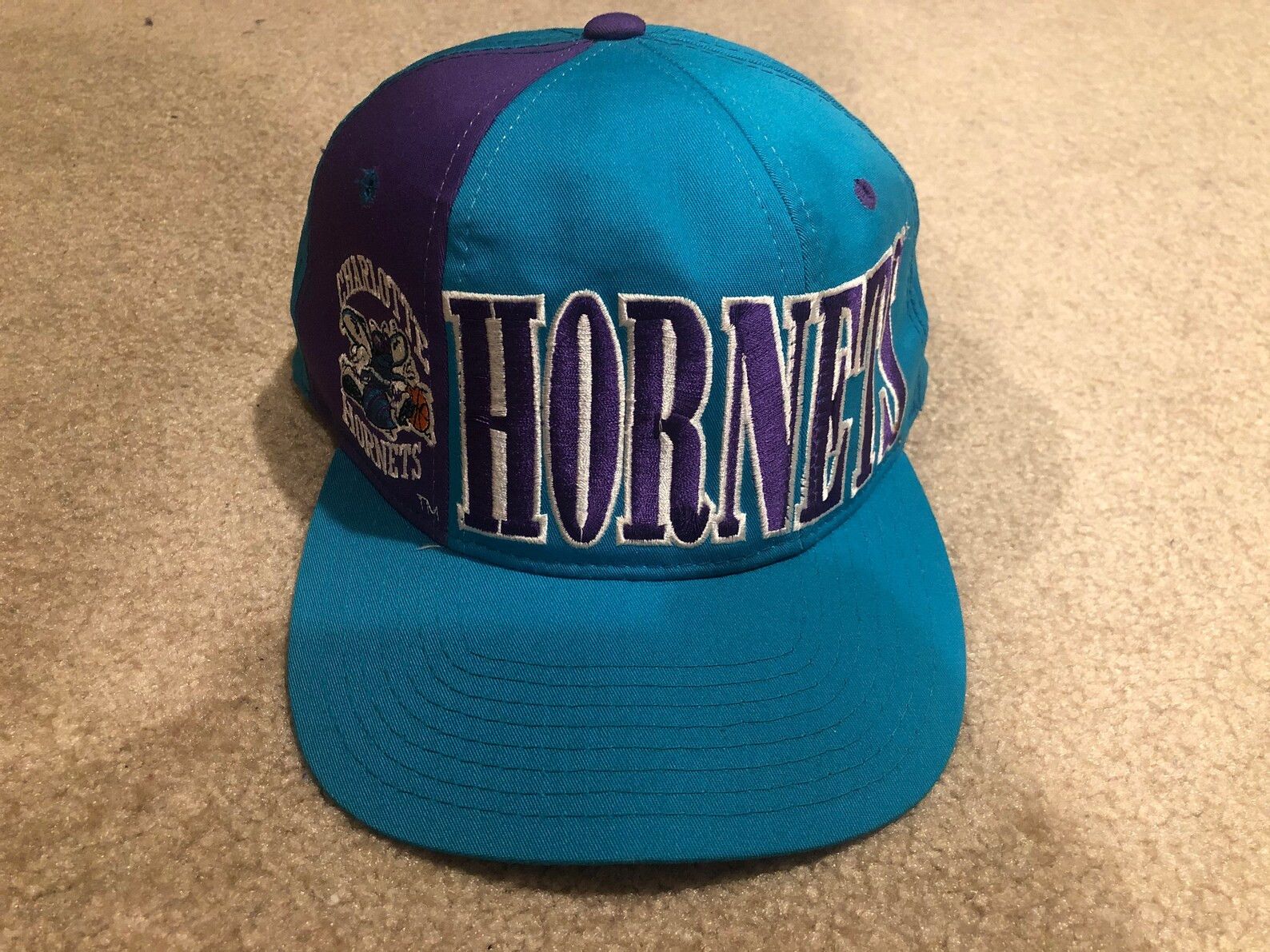 Starter Vintage 90s 90S Charlotte Hornets NBA SnapBack Hat Cap Size ONE SIZE - 2 Thumbnail