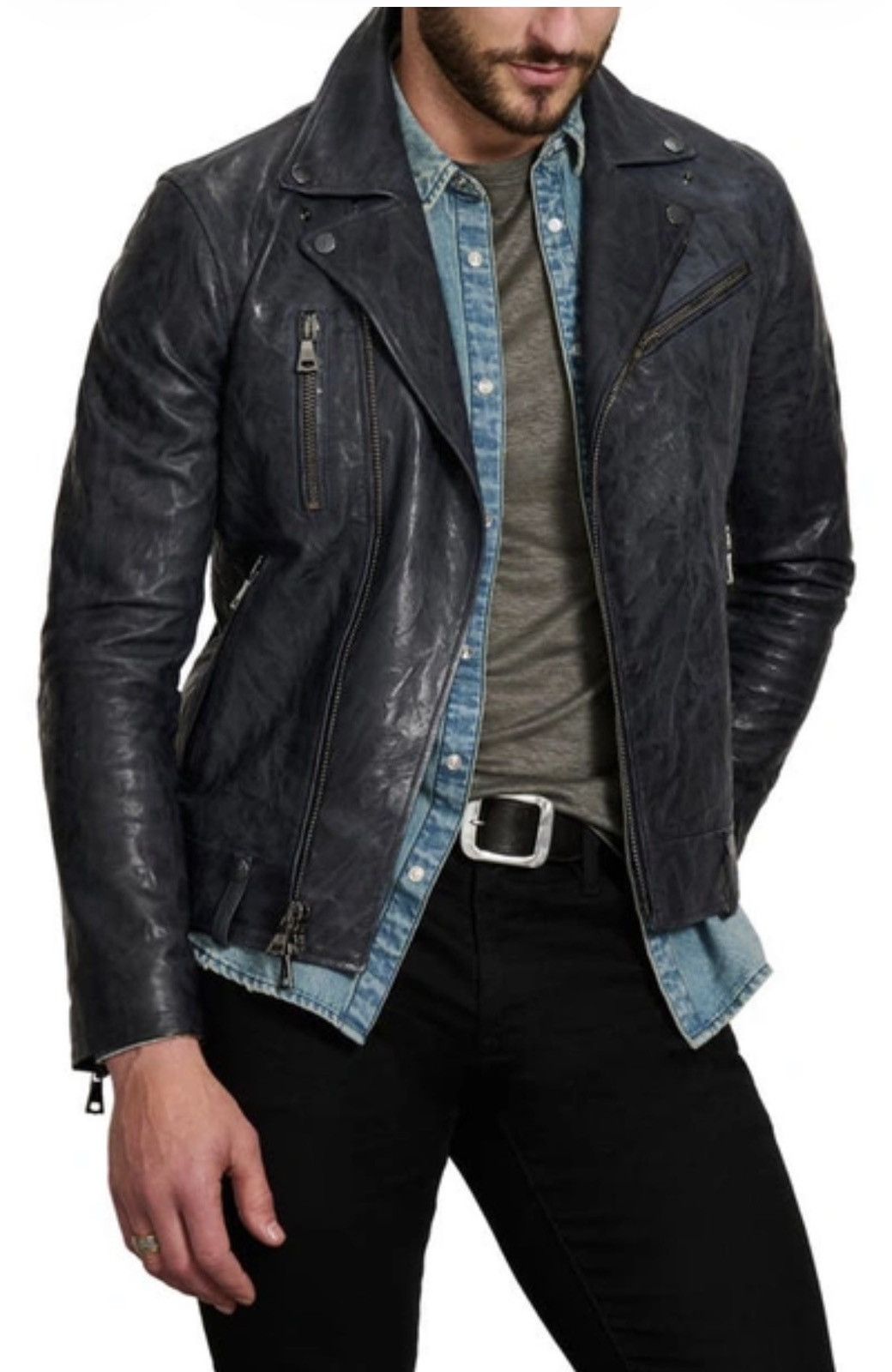 John Varvatos Chelsea Biker Jacket Eu 48 USA 38 Size US M / EU 48-50 / 2 - 11 Thumbnail