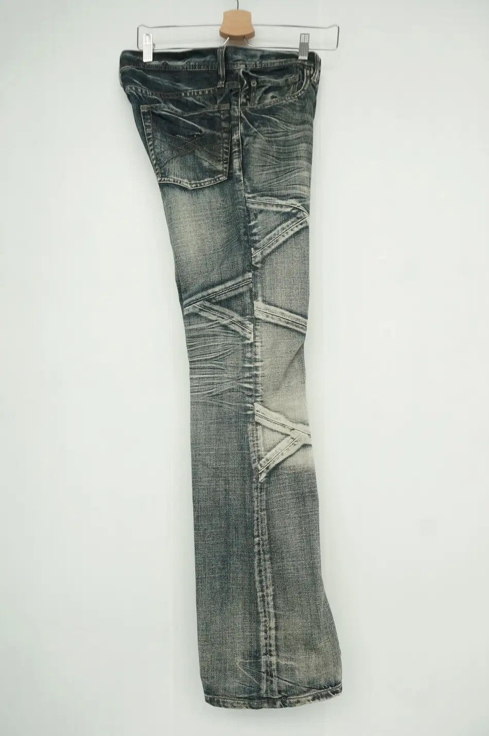 Japanese Brand Rare Vintage EDGE RUPERT Patchwork Lowrise Jeans Size US 31 - 5 Thumbnail