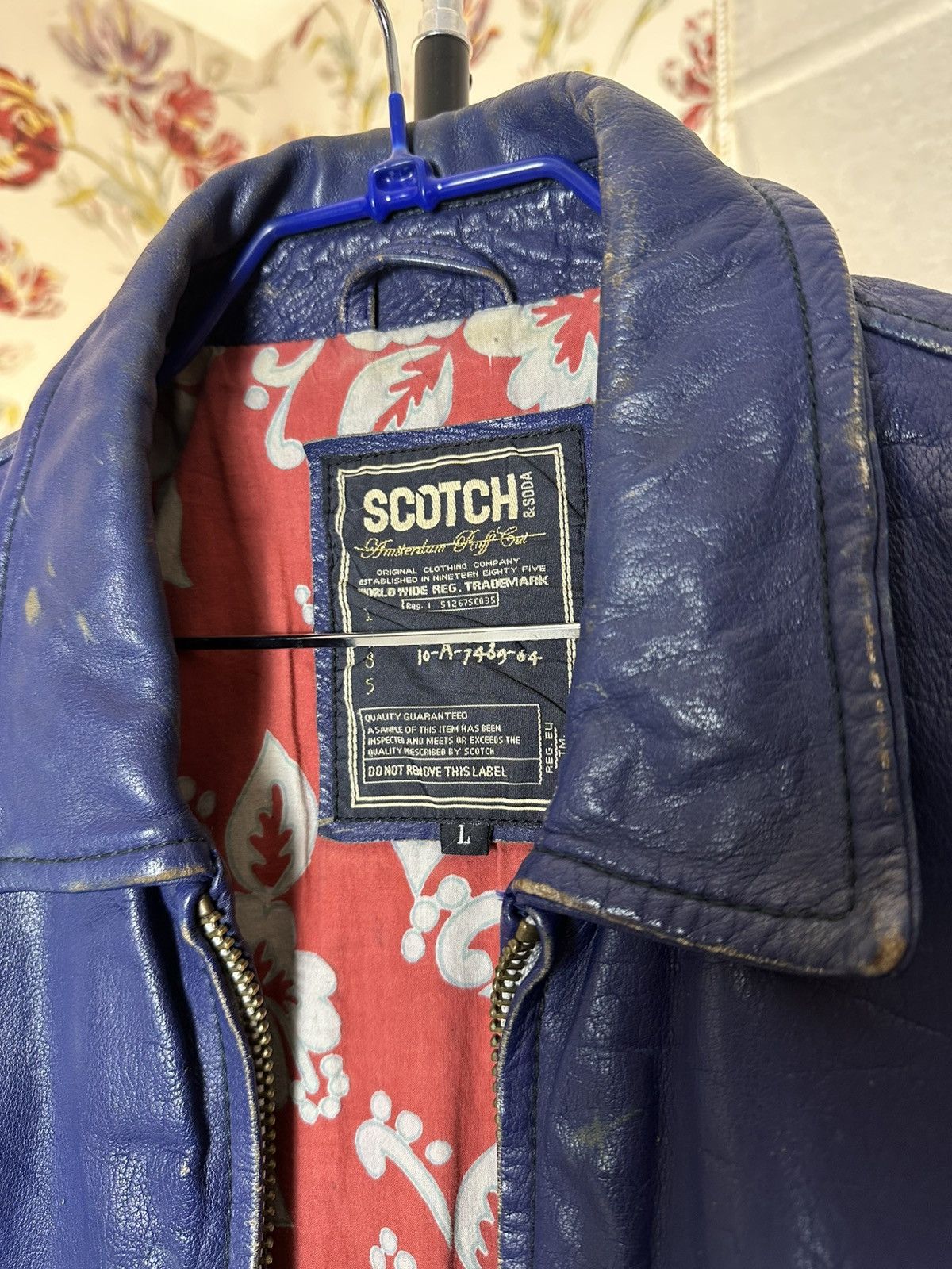 Scotch & Soda Varsity RIP George Brown Leather Jaket Scotch&Soda Size US L / EU 52-54 / 3 - 3 Thumbnail