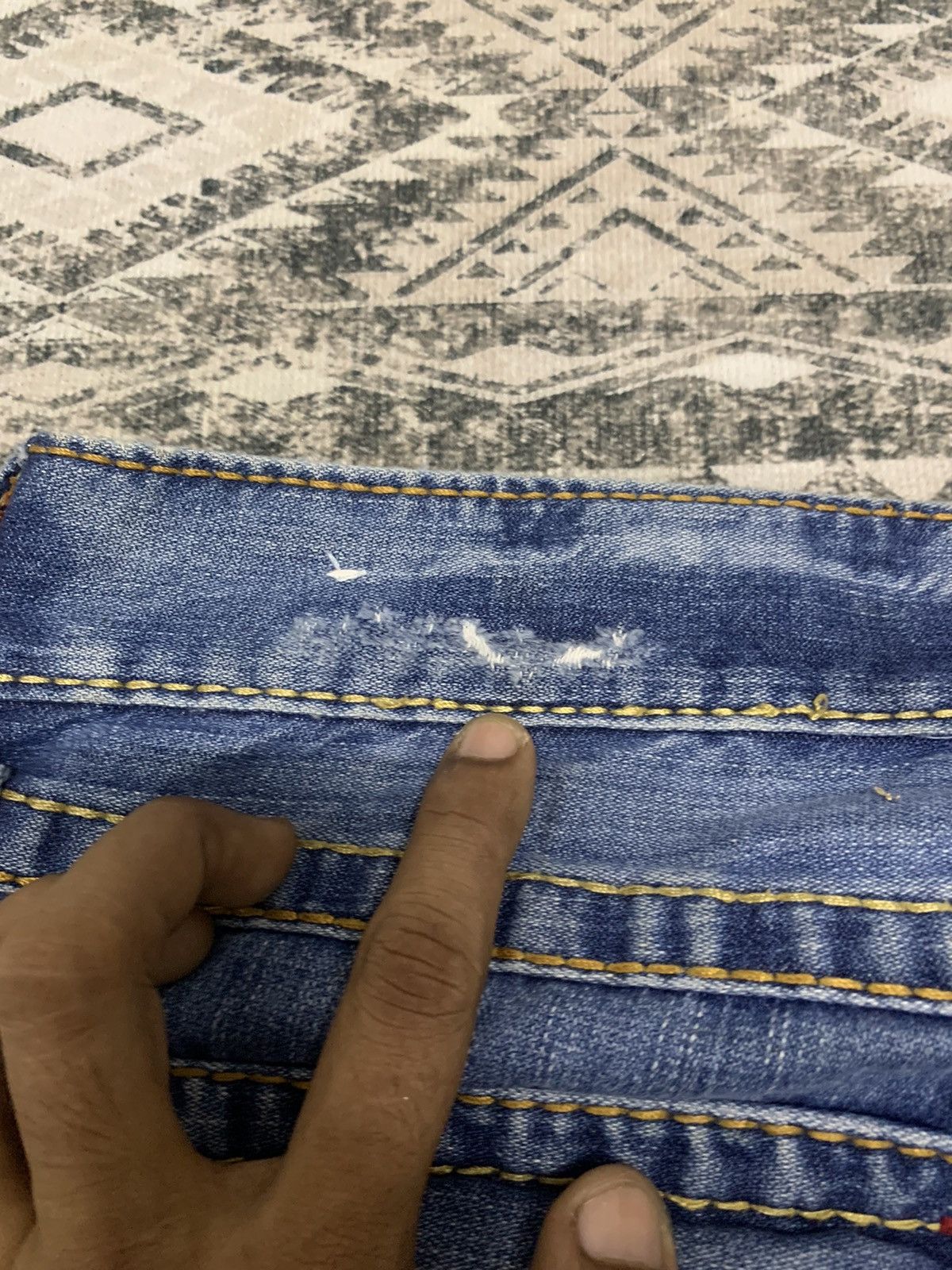 True Religion 🔥RARE🔥TRUE RELIGION RARE DISTRESSED STYLE DENIM PANT Size US 34 / EU 50 - 16 Thumbnail