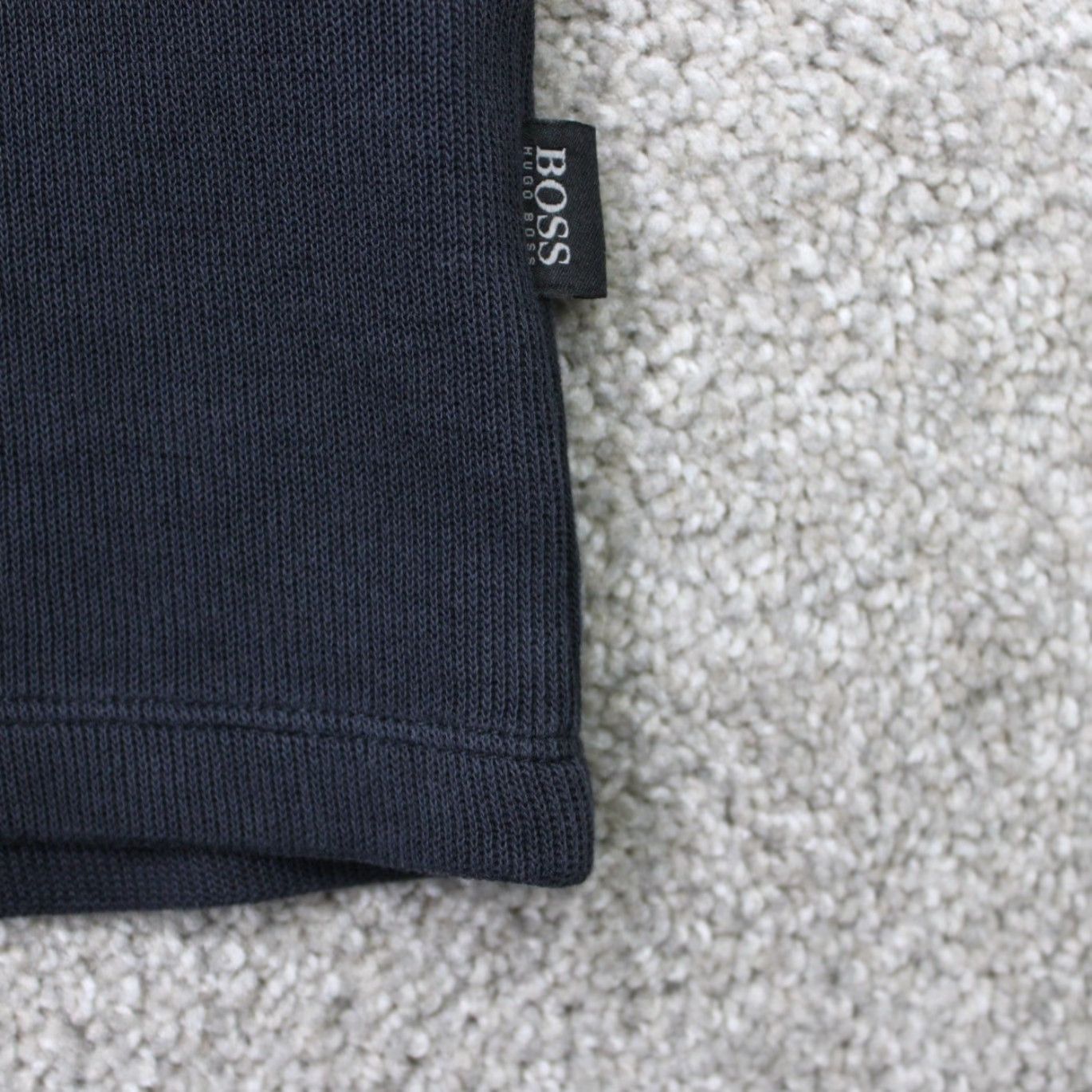 Hugo Boss HUGO BOSS Sweater Mens Large Blue 1/4 Zip Regular Fit Knit Pullover Mock Neck 100% Cotton Vintage? No Size US L / EU 52-54 / 3 - 3 Thumbnail