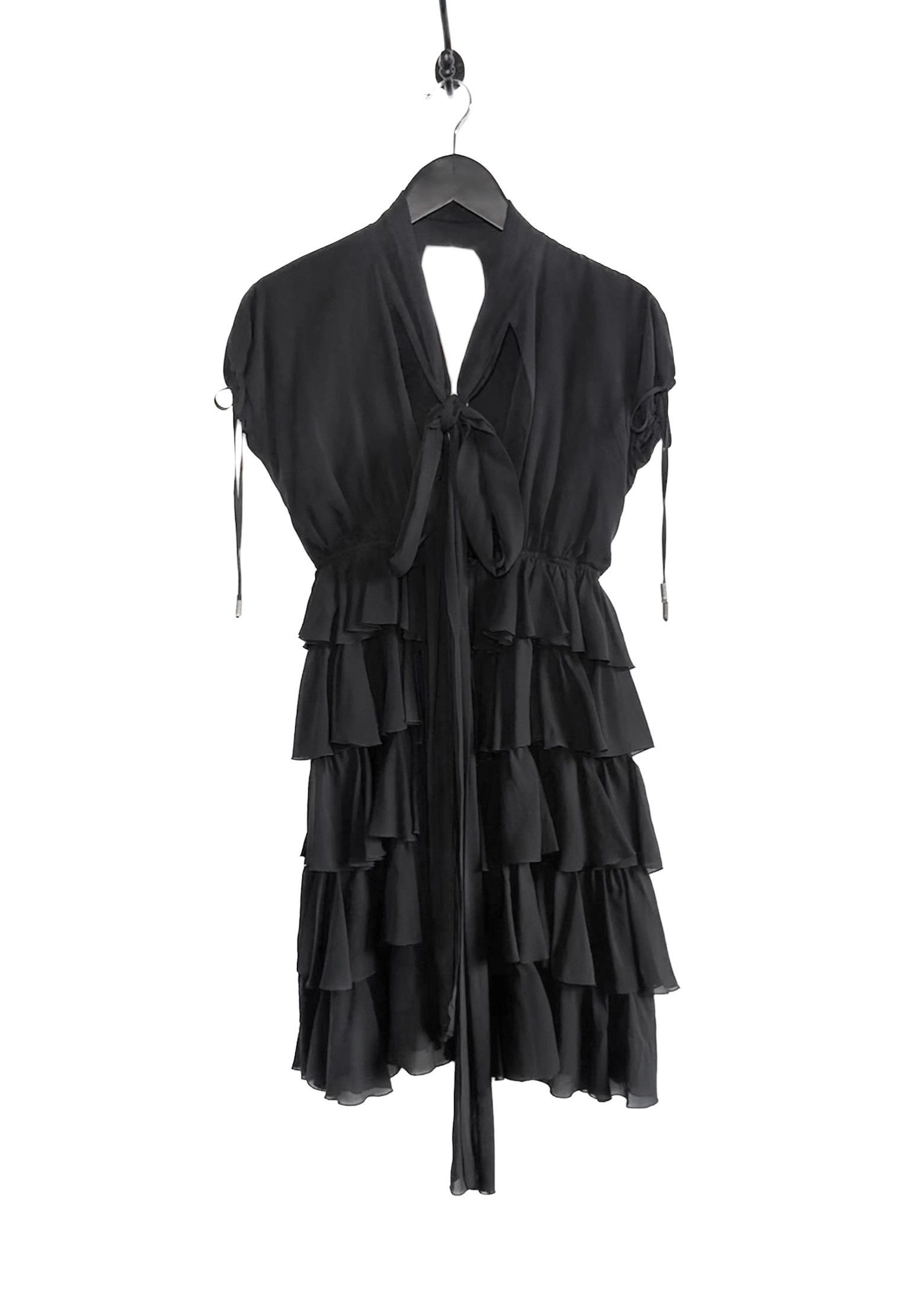 Just Cavalli Just Cavalli Black Ruffle Mini Dress Size M / US 6-8 / IT 42-44 - 1 Thumbnail