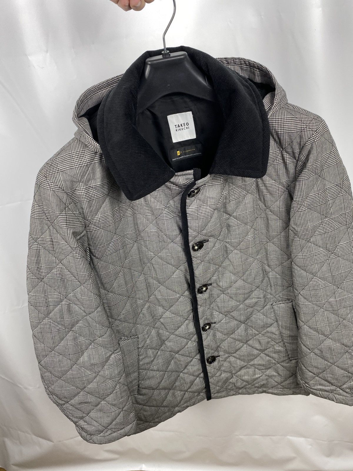 Japanese Brand × Takeo Kikuchi Takeo Kikuchi Plaid Quilted Jacket Hooded size 3 Size US M / EU 48-50 / 2 - 10 Thumbnail