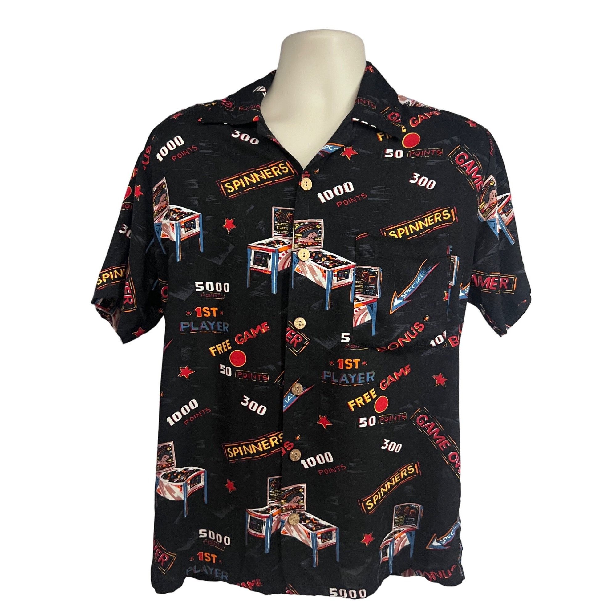 Kennington Ltd. Kennington Black Vintage Gamer Pin Up Girl Button Up Shirt Size US S / EU 44-46 / 1 - 2 Thumbnail