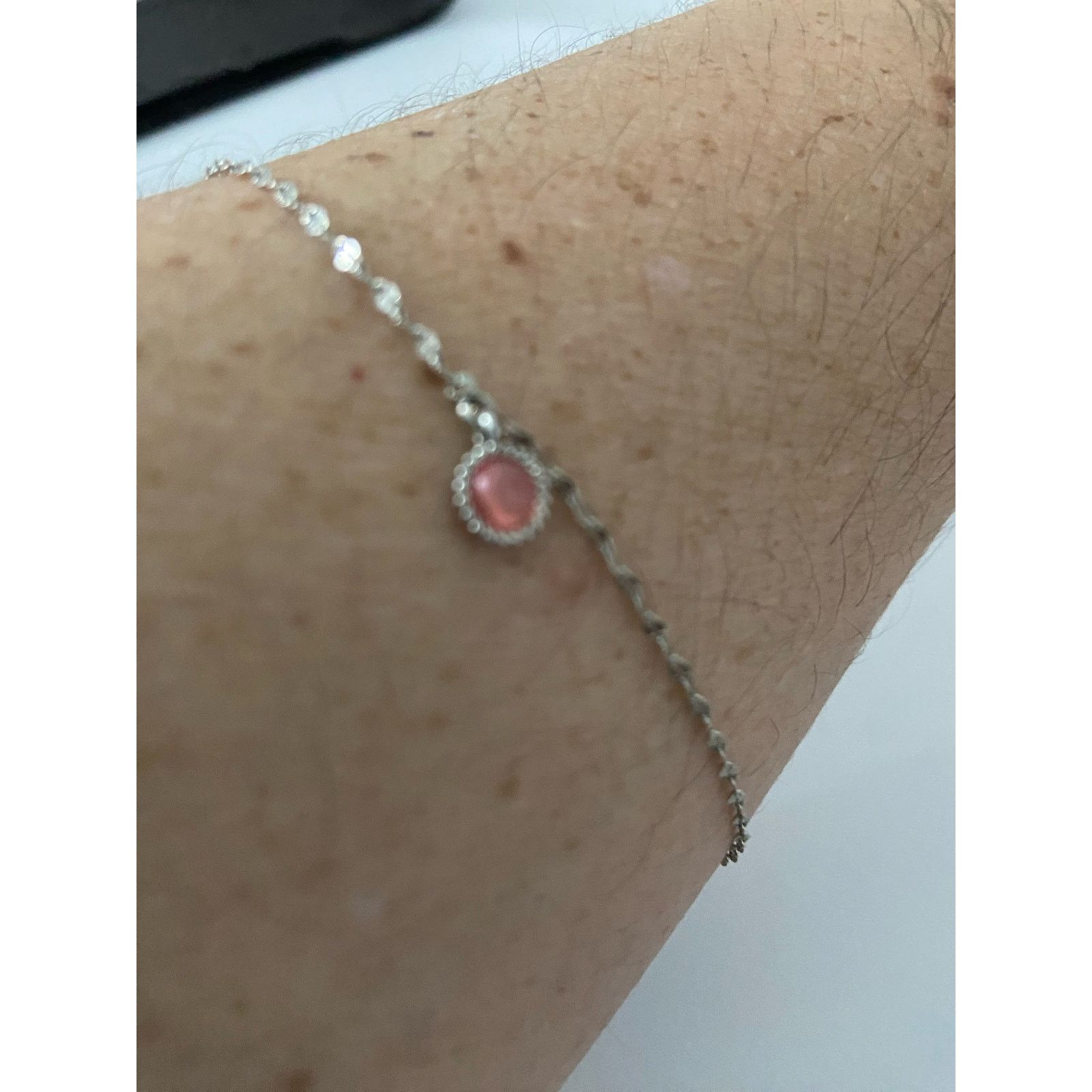 Other Silver tone chain anklet with pink Charm Size ONE SIZE - 1 Thumbnail