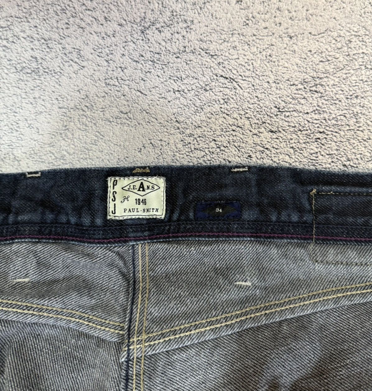 Paul Smith Paul Smith Jeans Cinch Back 34 Indigo Denim Straight Vintage Size US 34 / EU 50 - 12 Thumbnail