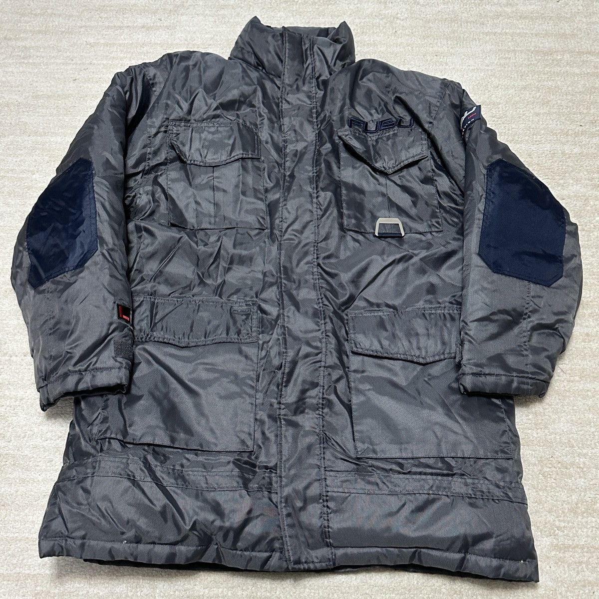 Fubu Vintage FUBU Grey Blue Down Puffer Jacket No Hood Size US L / EU 52-54 / 3 - 1 Thumbnail