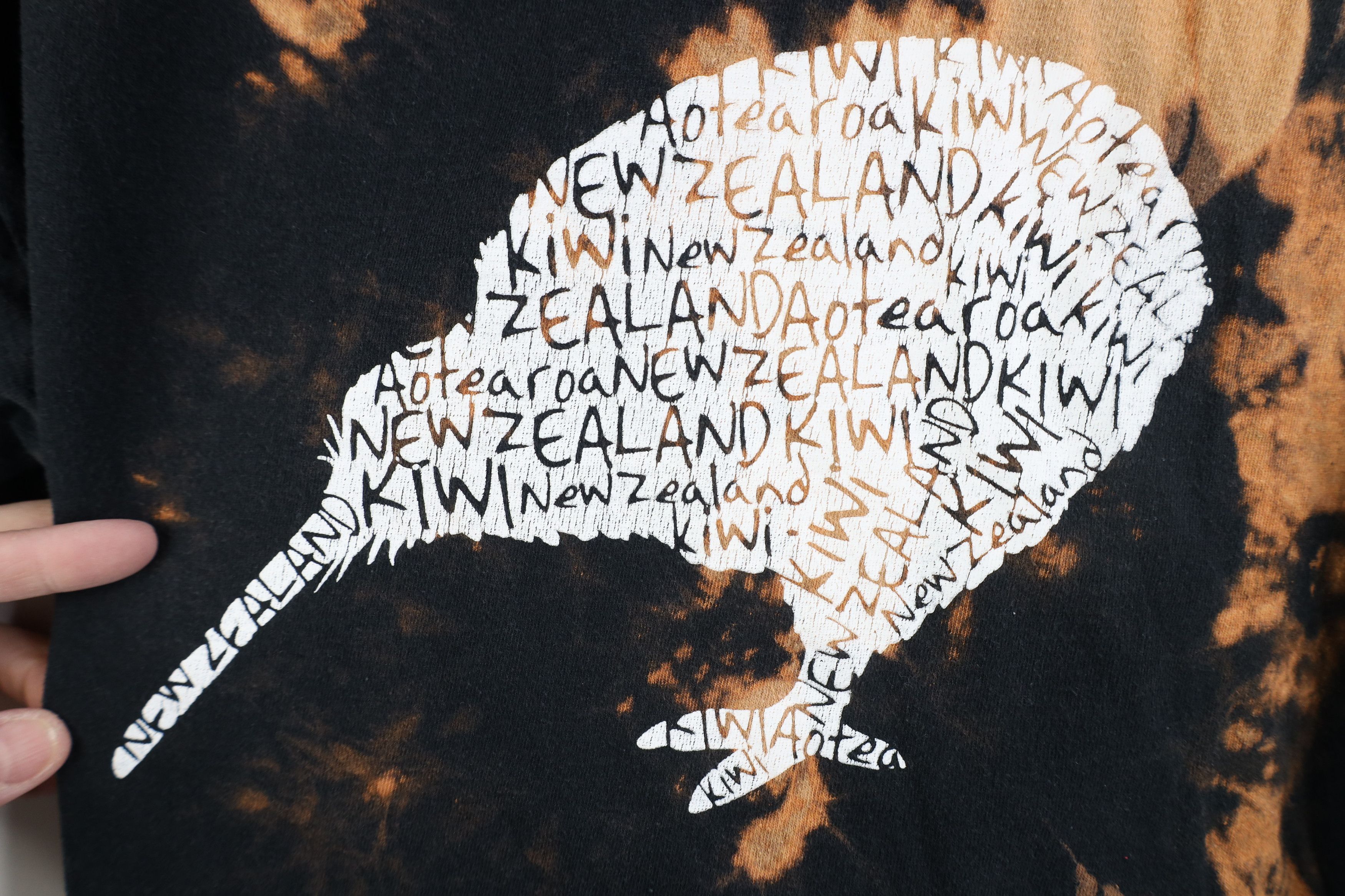 Vintage Vintage Streetwear Wash New Zealand Kiwi Bird T-Shirt Black Size M / US 6-8 / IT 42-44 - 4 Thumbnail