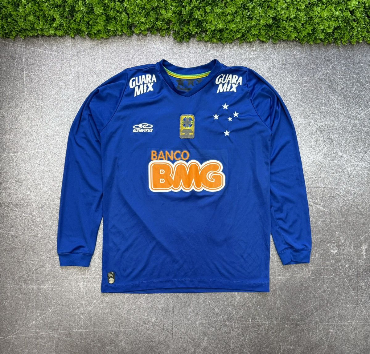 Vintage 2014 Cruzeiro Home Long Sleeve Jersey “10” Olympikus Brazil Size US M / EU 48-50 / 2 - 1 Thumbnail