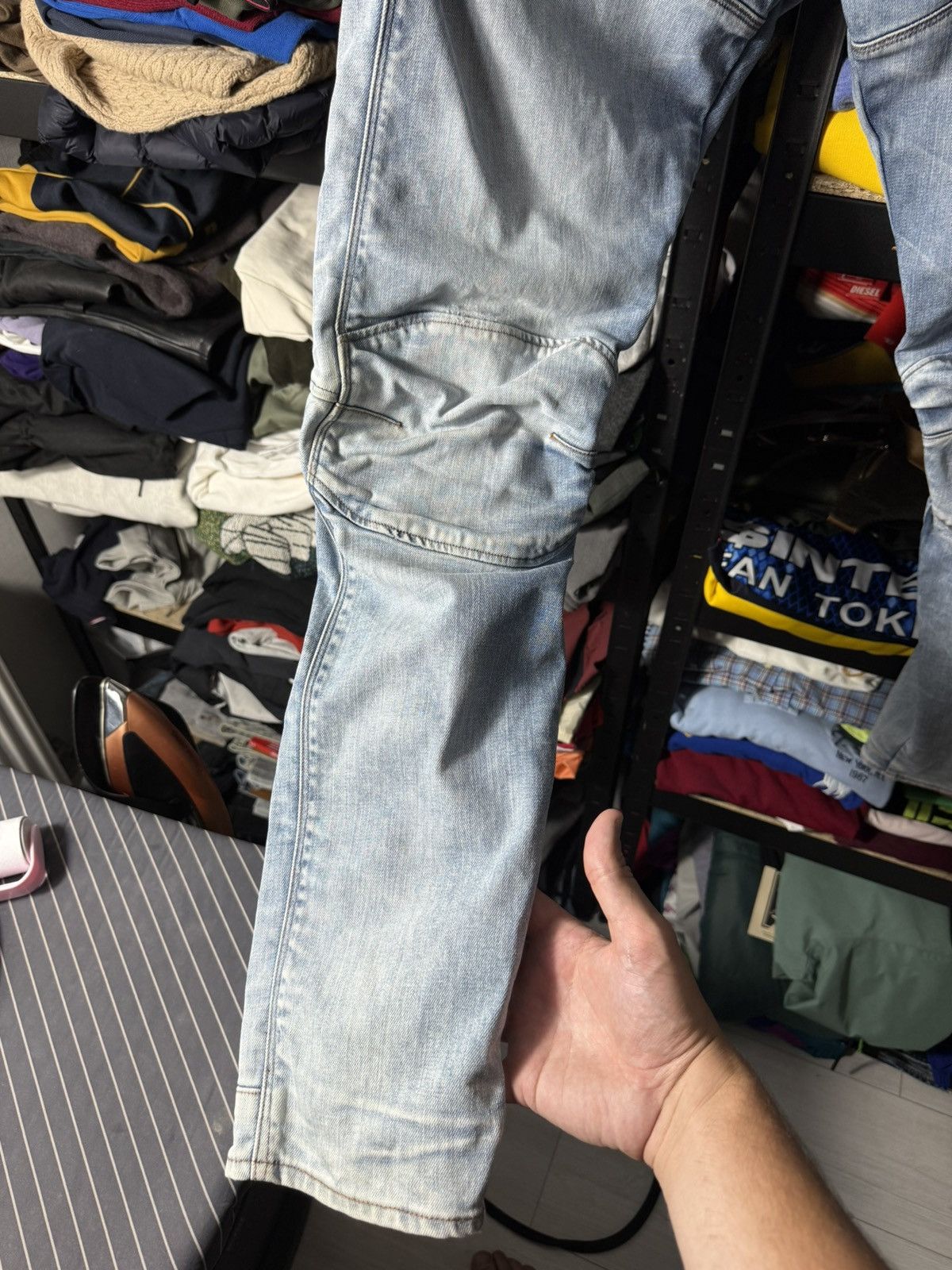 G-Star 🔥 G-Star RAW 5620 Elwood 3D Slim Biker Moto Jeans W35 L34 Size US 35 - 8 Thumbnail