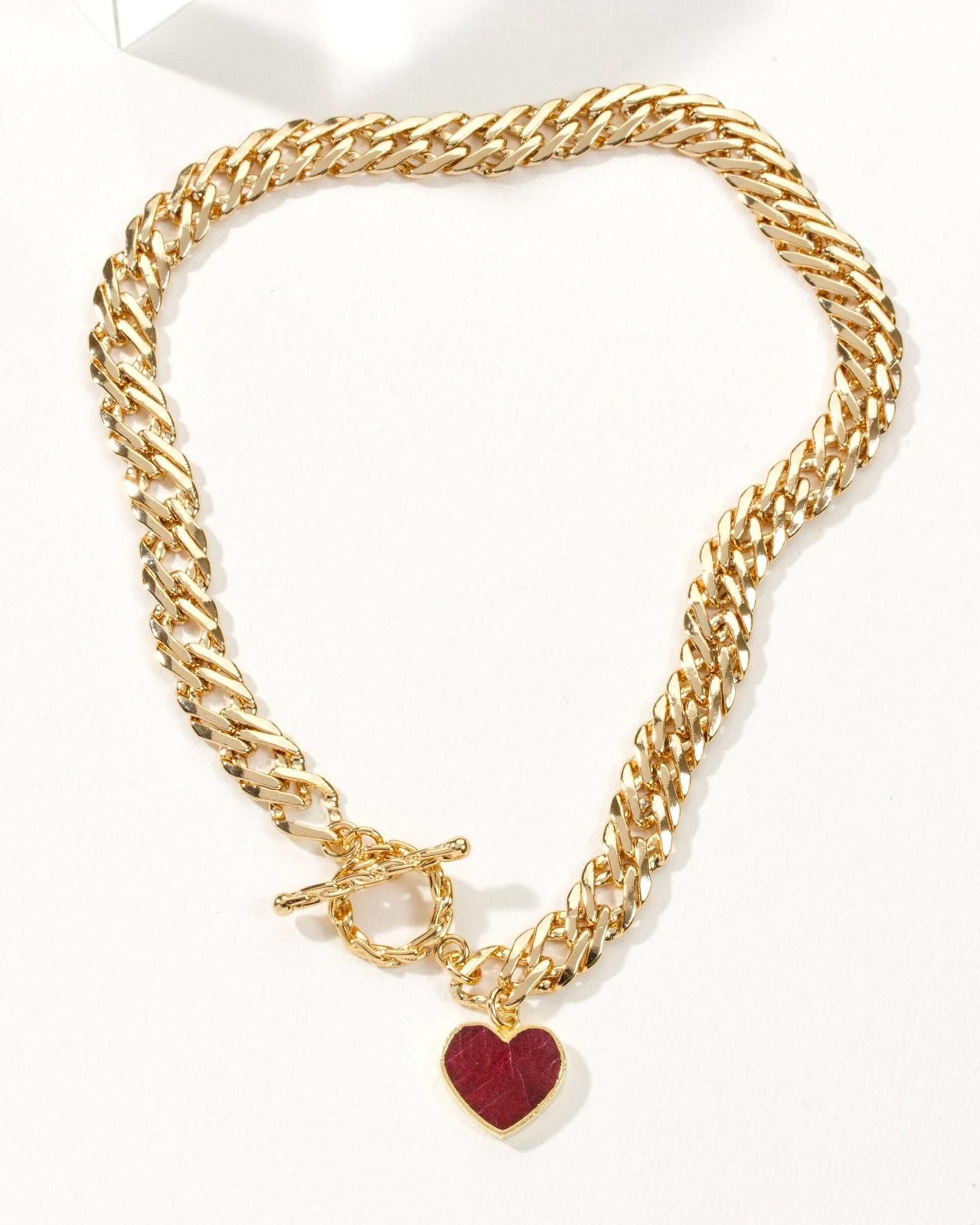 Other Luna Norte Heart of Gold Toggle Necklace - Ruby Size ONE SIZE - 2 Thumbnail