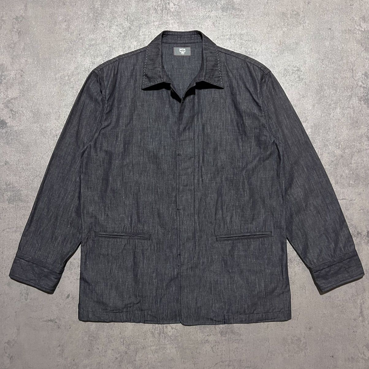 MCM MCM Indigo Cotton Linen Blend Light Chore Jacket Size US L / EU 52-54 / 3 - 2 Thumbnail