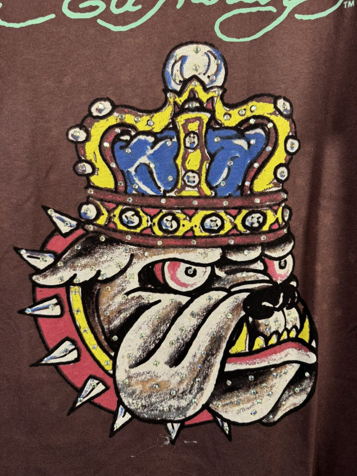 Designer × Ed Hardy Don Ed Hardy Brown Bulldog Graphics Printer Logo T Shirt M Size US M / EU 48-50 / 2 - 5 Thumbnail