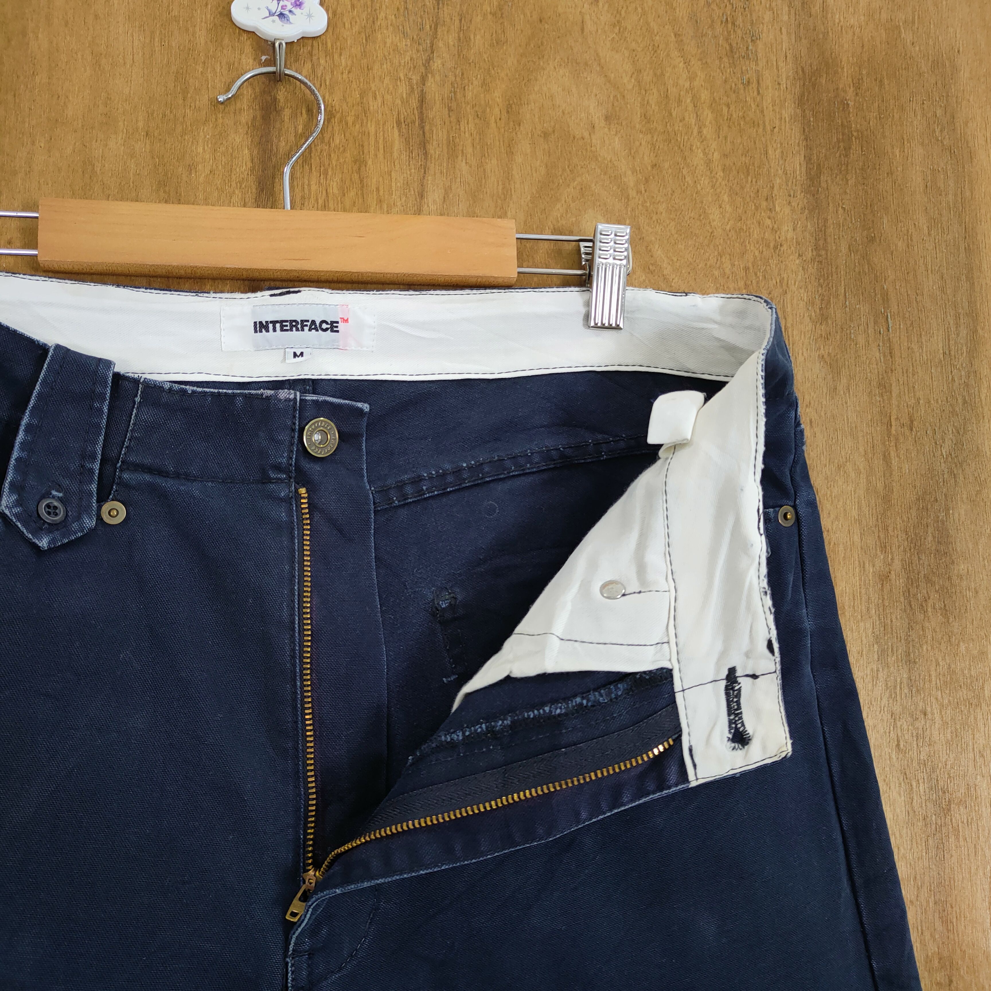 Japanese Brand VINTAGE INTERFACE DARK BLUE TROUSERS CHINO BUSH PANTS Size US 34 / EU 50 - 8 Thumbnail