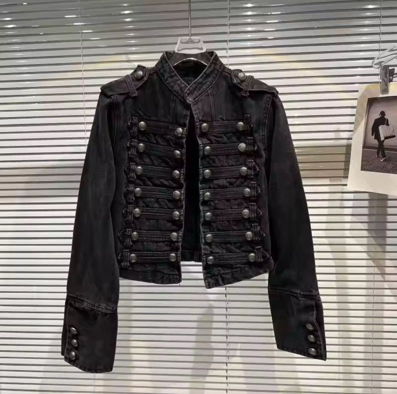 Japanese Brand Vintage Military-Inspired Denim Jacket – Bold, Structured Size US XL / EU 56 / 4 - 1 Thumbnail
