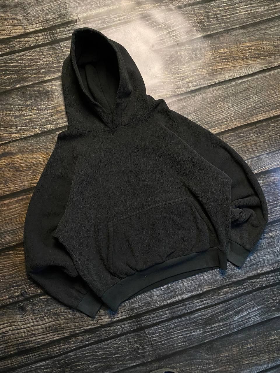 image of Gap Fleece Hoodie in Black, Men's (Size Large)