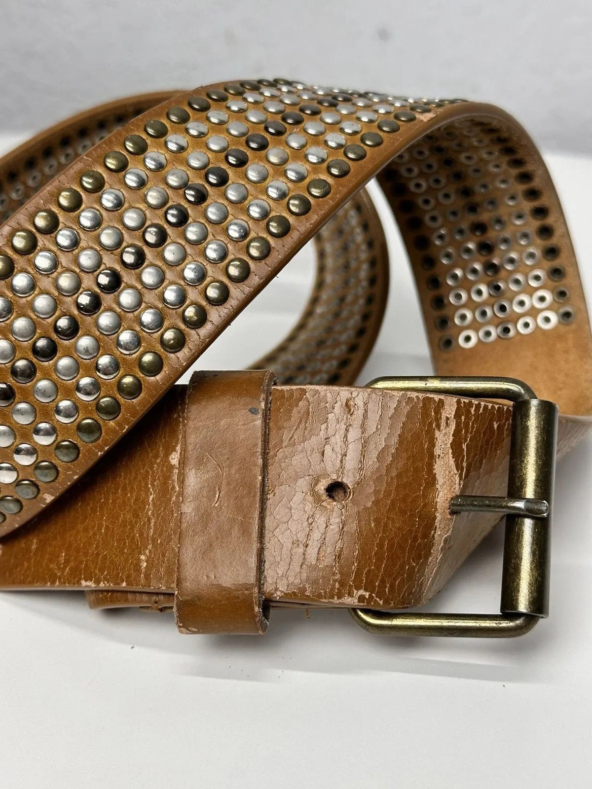 B.B. Simon Japanese Brand Vintage Y2K Rhinestones Hype Leather Belt Size ONE SIZE - 6 Thumbnail