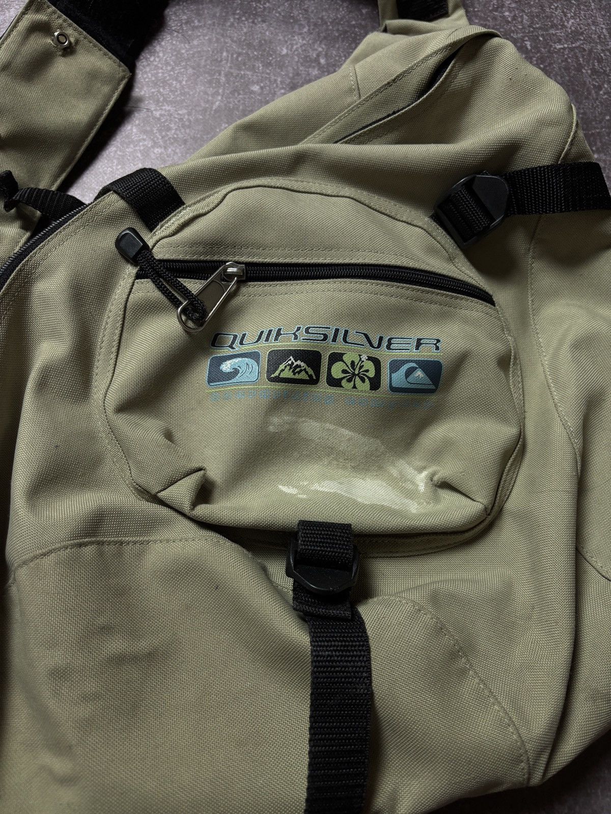 Quiksilver crazy vintage quick silver sling bag y2k surf 90s billabong Size ONE SIZE - 2 Thumbnail