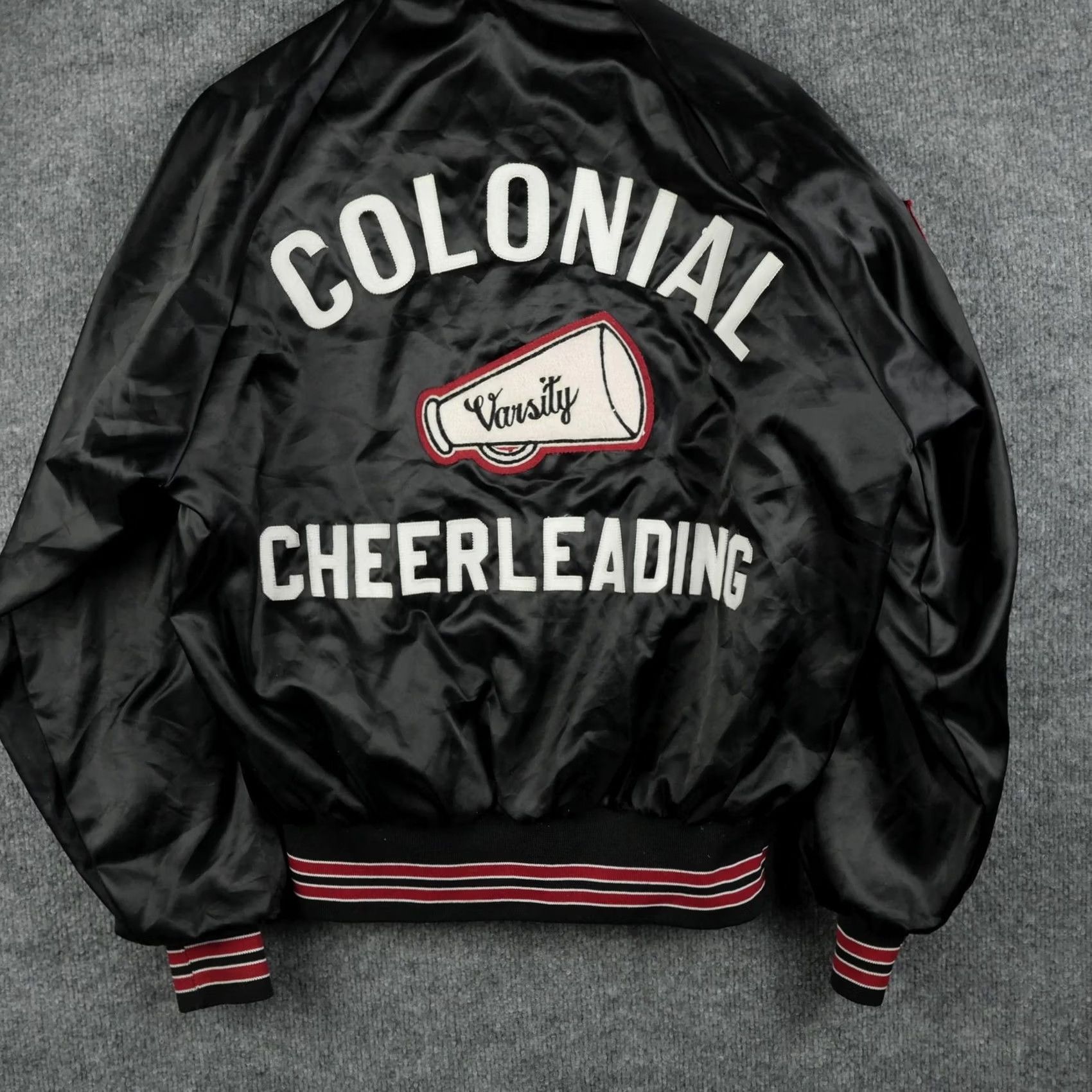 Dunbrooke VINTAGE Dunbrooke Jacket Womens M Satin Colonial Cheerleading Varsity Black 90s Womens Size M / US 6-8 / IT 42-44 - 7 Thumbnail