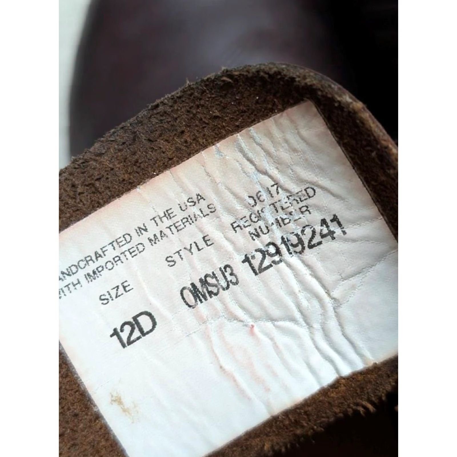 Vintage VINTAGE L.L. Bean Chippewa Boots Shirt Mens 12 Brown Leather USA Made Chippewa 12D Brown Mens Boots China? Size US 12 / EU 45 - 5 Thumbnail