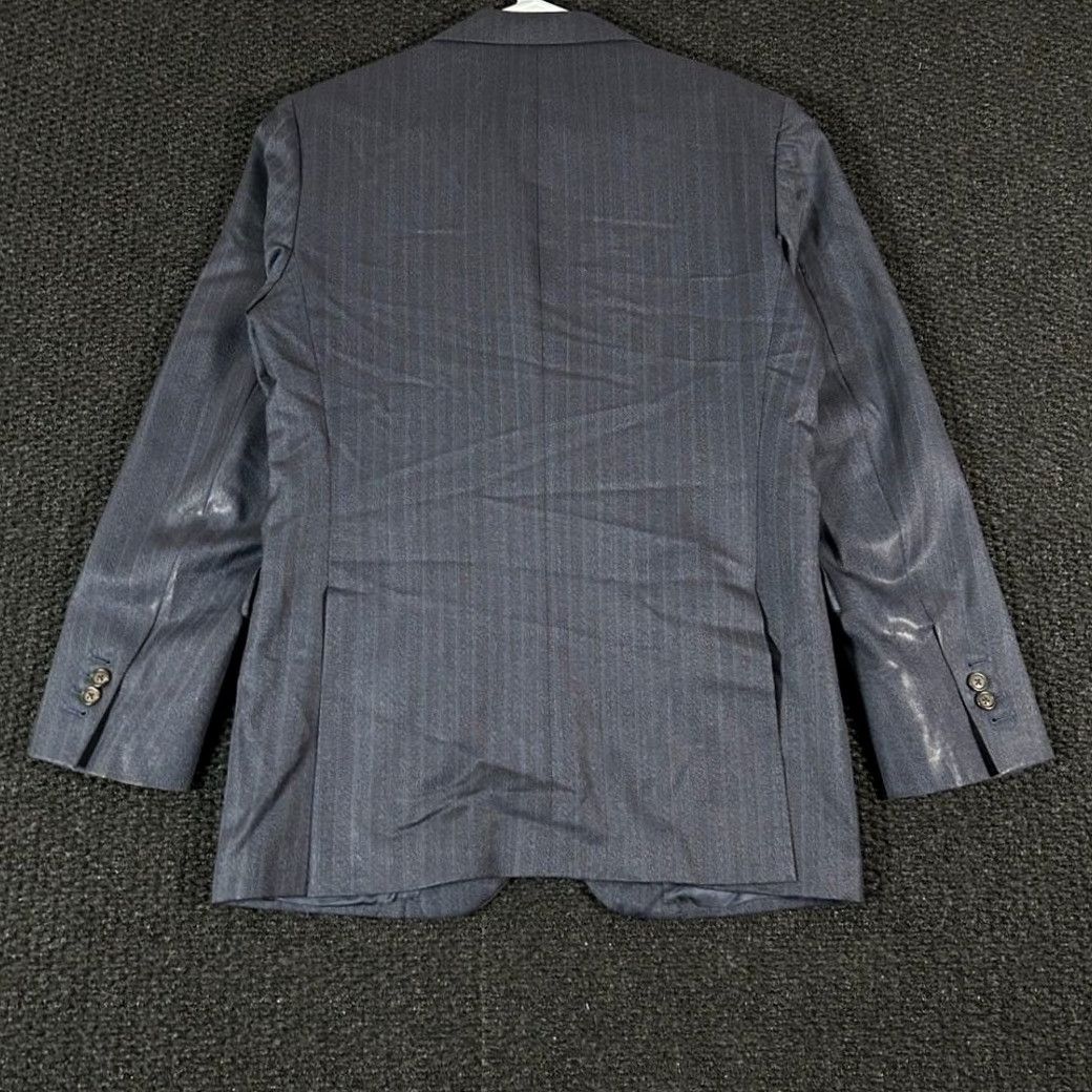 Brooks Brothers Brooks Brothers 1818 Milano Sport Coat Blazer Navy Blue Pinstripe 38R Wool Men’s Coat Mens Blazer 2-Button Size 38R - 4 Thumbnail