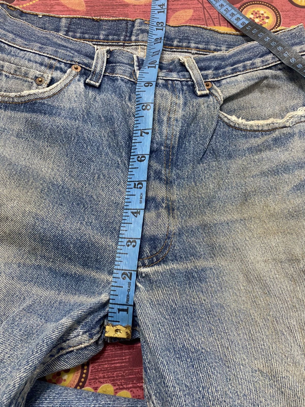 Levi's Vintage Clothing Vintage Levi’s Distressed Jeans – Button Fly, Faded Blue Size US 30 / EU 46 - 13 Thumbnail