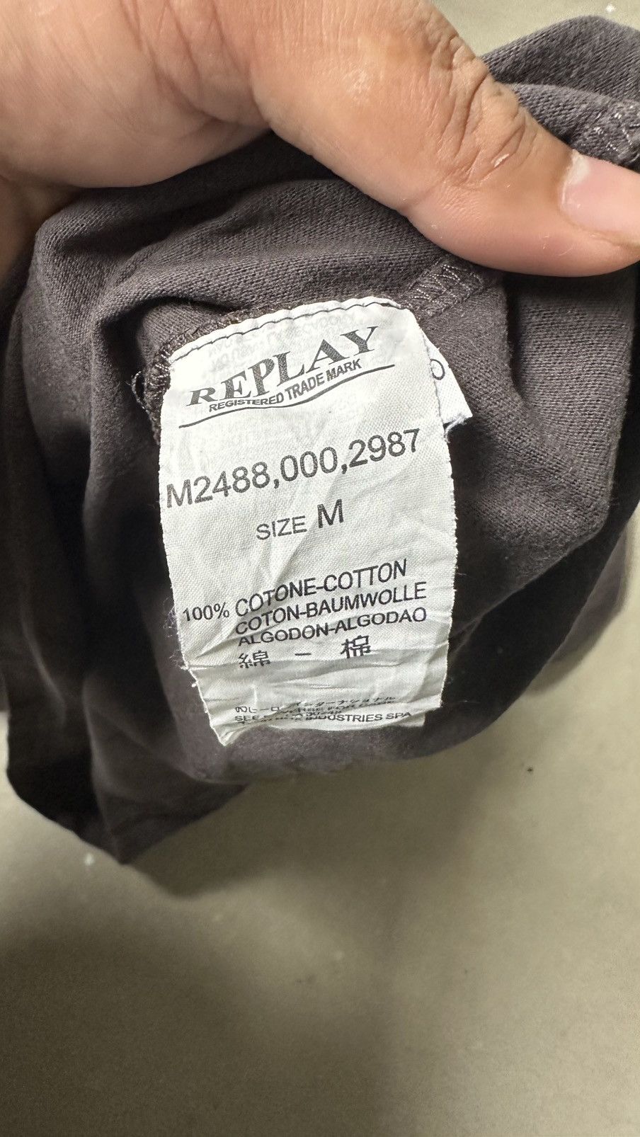 Replay VINTAGS REPLAY LOGO MONOTONE TEE Size US M / EU 48-50 / 2 - 6 Thumbnail