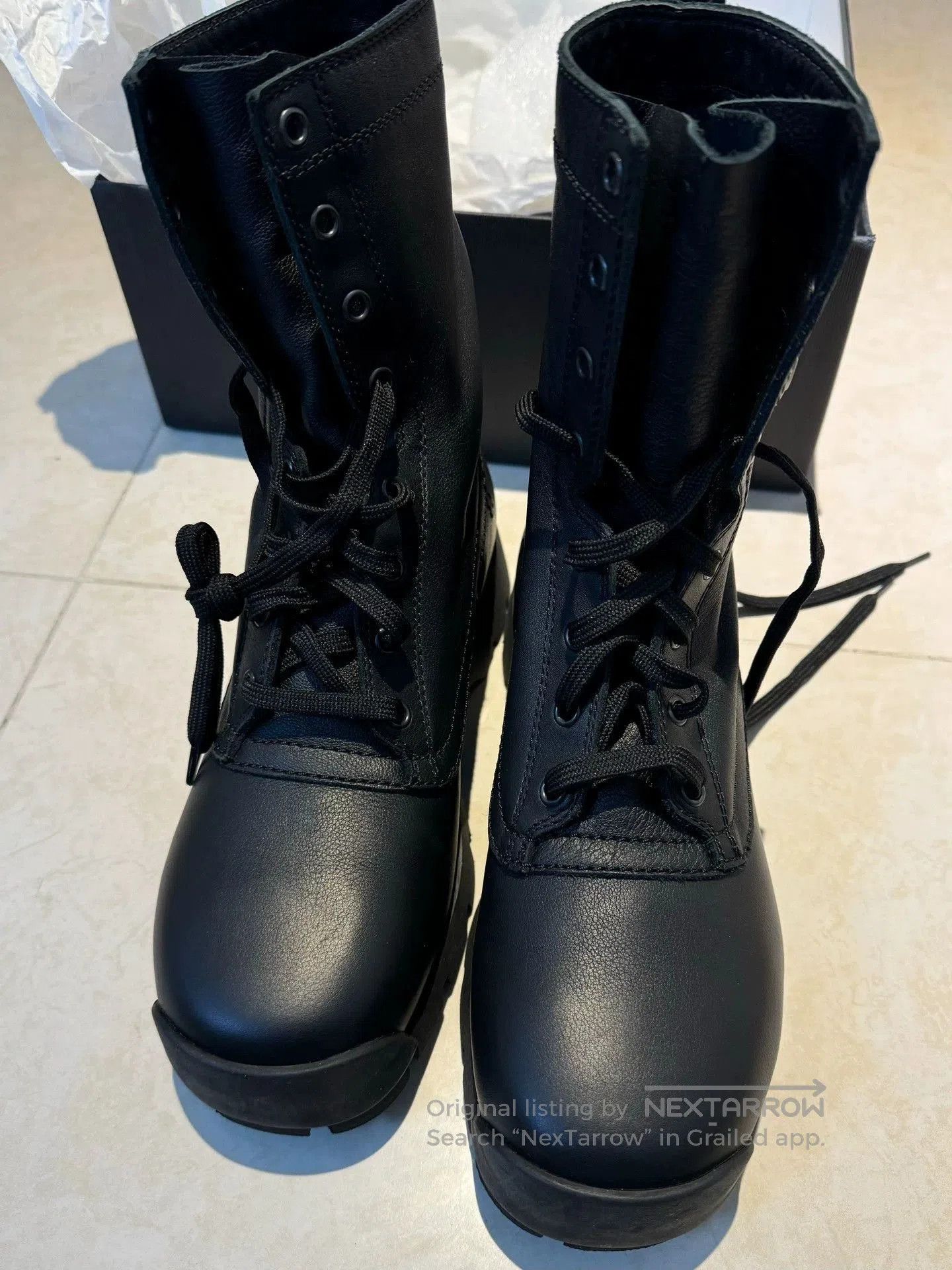 Jil Sander Black Leather Lace. Size US 7 / EU 40 - 4 Thumbnail