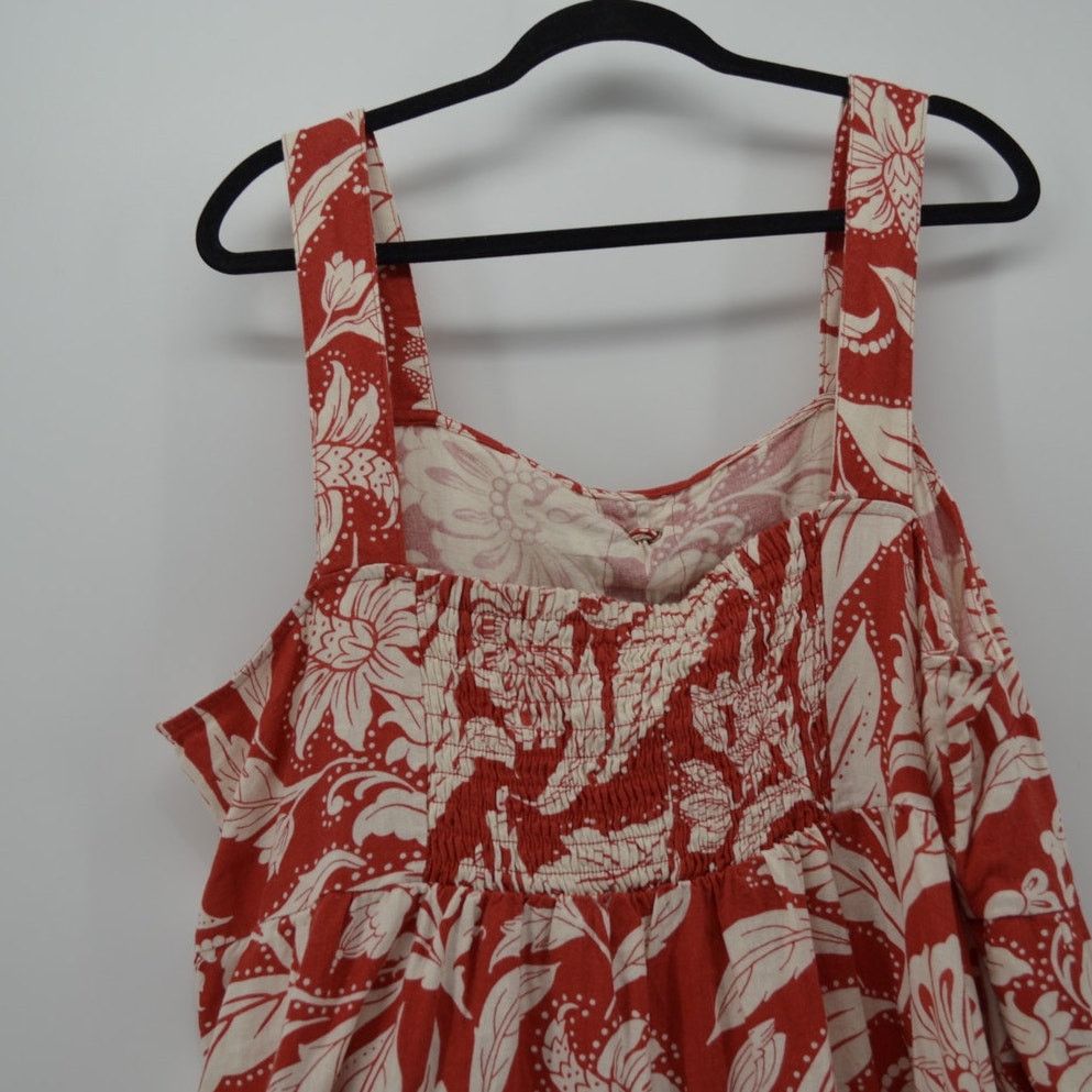 Other Who What Wear Batik Floral Aurora Red Dress Boho Plus Sz 1X Size XL / US 12-14 / IT 48-50 - 15 Thumbnail