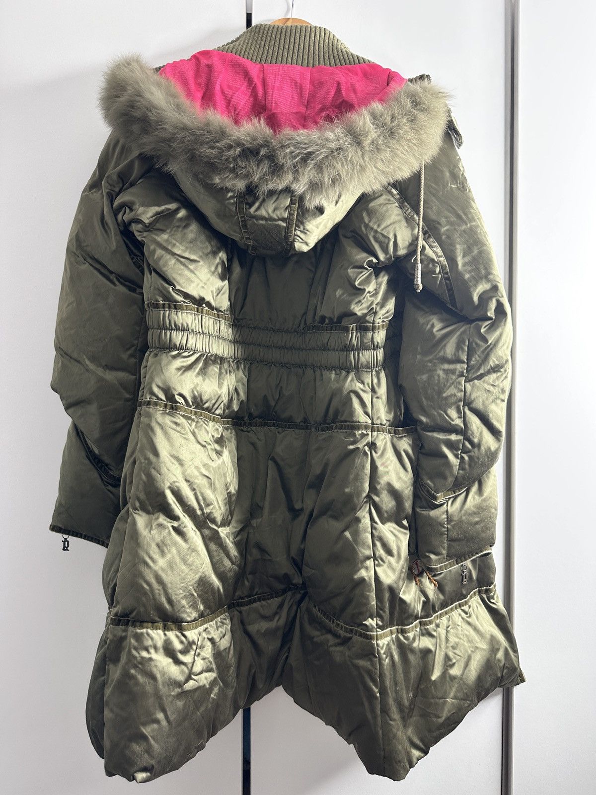 John Galliano John Galliano Green Puffer Coat with Embroidery and Fur Hood Size M / US 6-8 / IT 42-44 - 17 Thumbnail