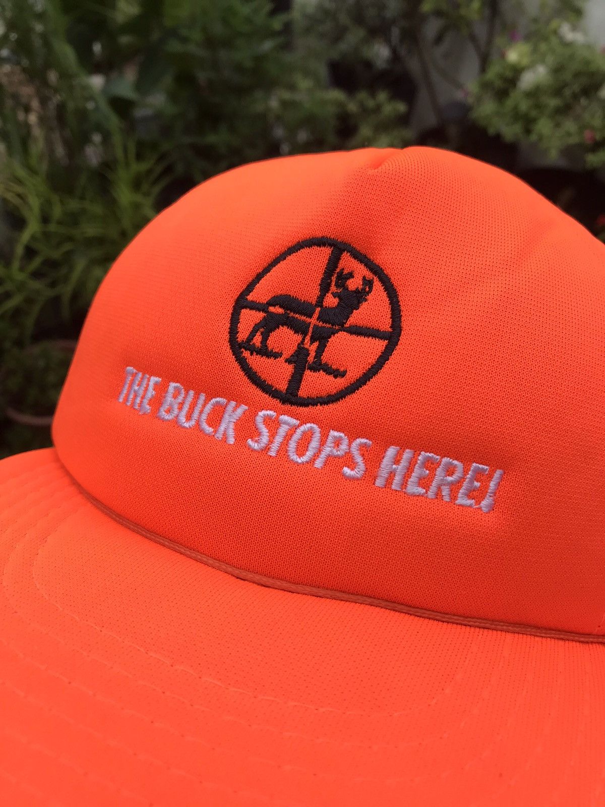 Vintage ACCEPT OFFER 💥 VINTAGE THE BUCK STOPS HERE HUNTING TRUCKER Size ONE SIZE - 2 Thumbnail