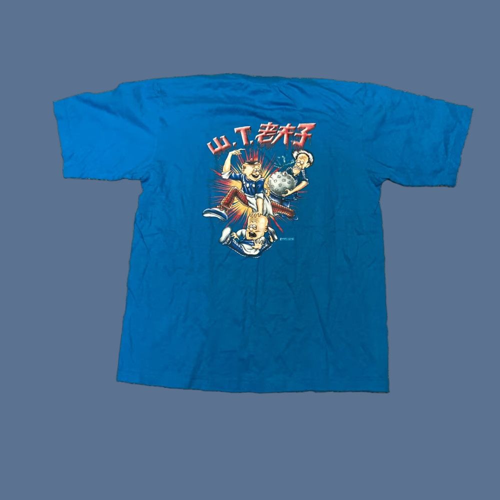 Etro VINTAGE 1980s Fashion Victim T-Shirt Men Large Blue Skeleton Graphic Tee Skull Logo Short Sleeve Crew Neck Size US L / EU 52-54 / 3 - 1 Thumbnail