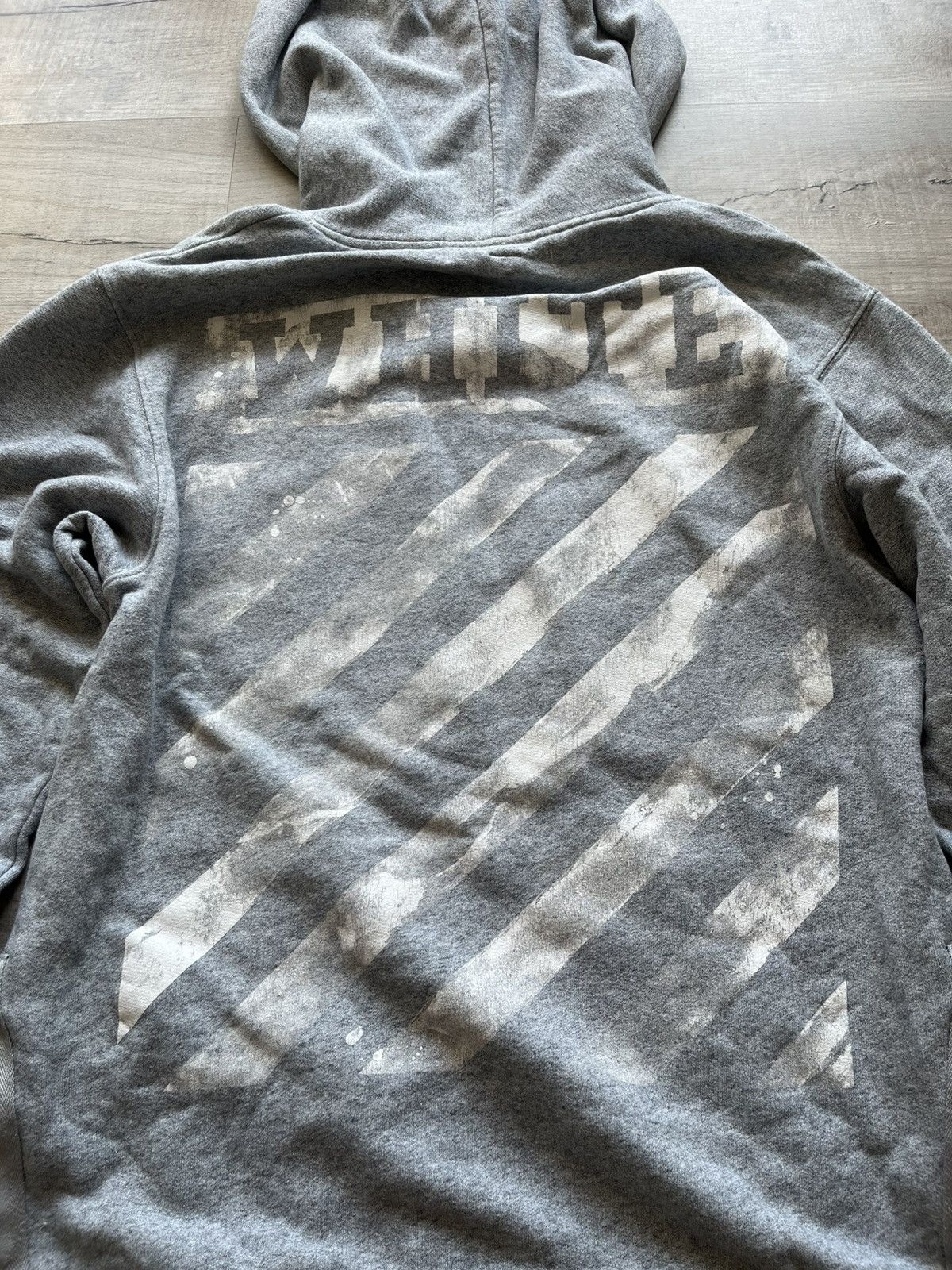 Off-White Off-White grey waves hoodie sweatshirt Size US M / EU 48-50 / 2 - 9 Thumbnail