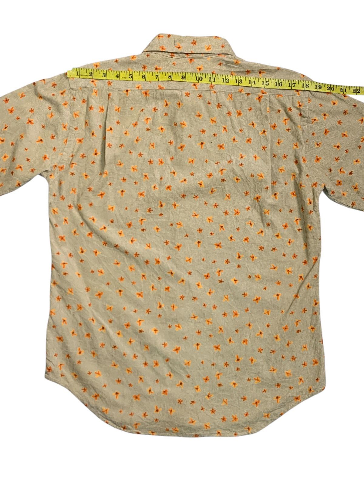 Japanese Brand Rare Design Bound Edge Floral Soft Corduroy Button Up Shirts Size L / US 10 / IT 46 - 9 Thumbnail