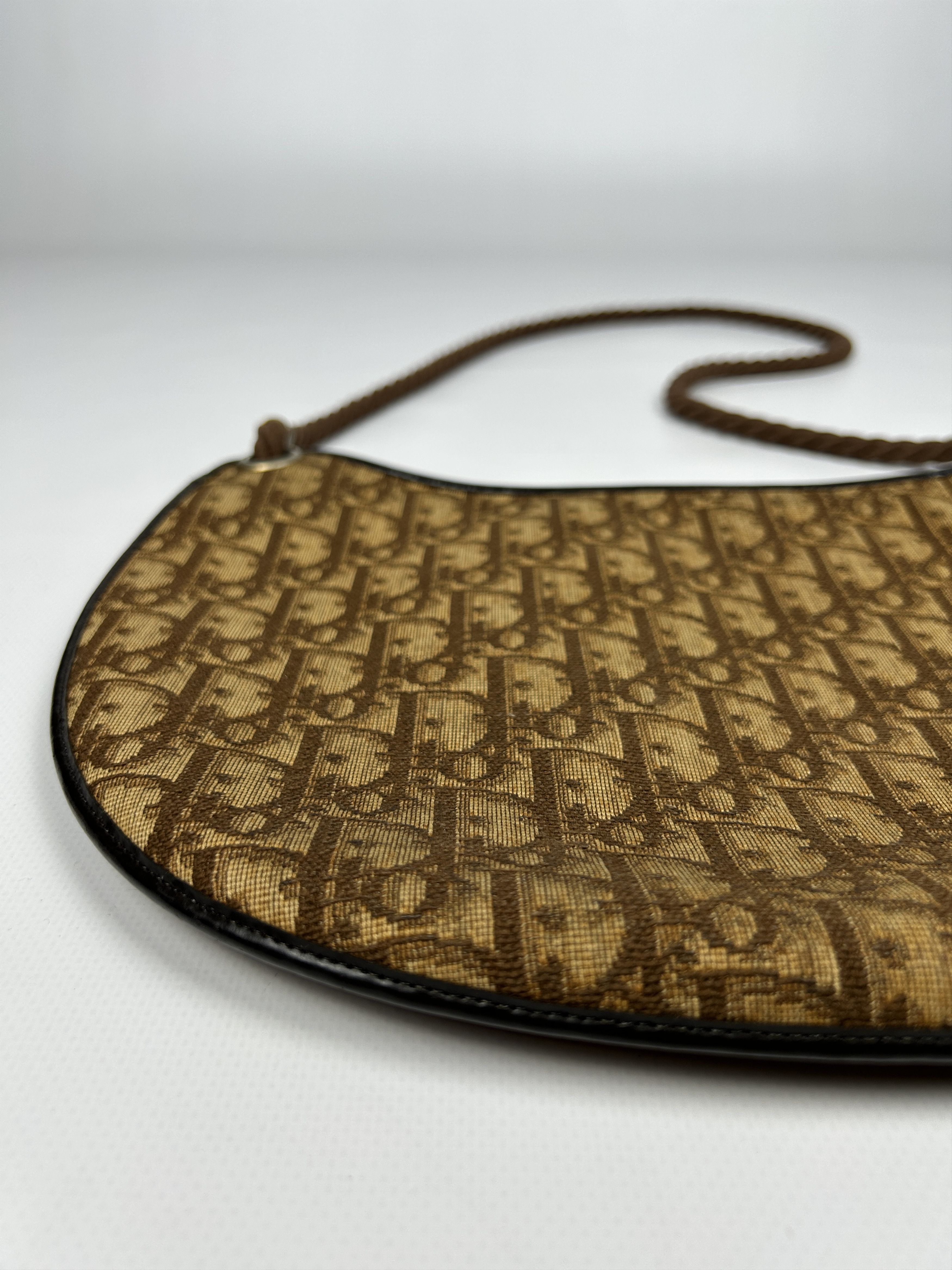 Dior Vintage 80s Dior trotter oblique monogram rope shoulder bag Size ONE SIZE - 7 Thumbnail