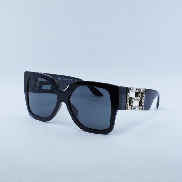 image of New Versace Ve4402 547887 Black / Dark Grey Sunglasses, Women's