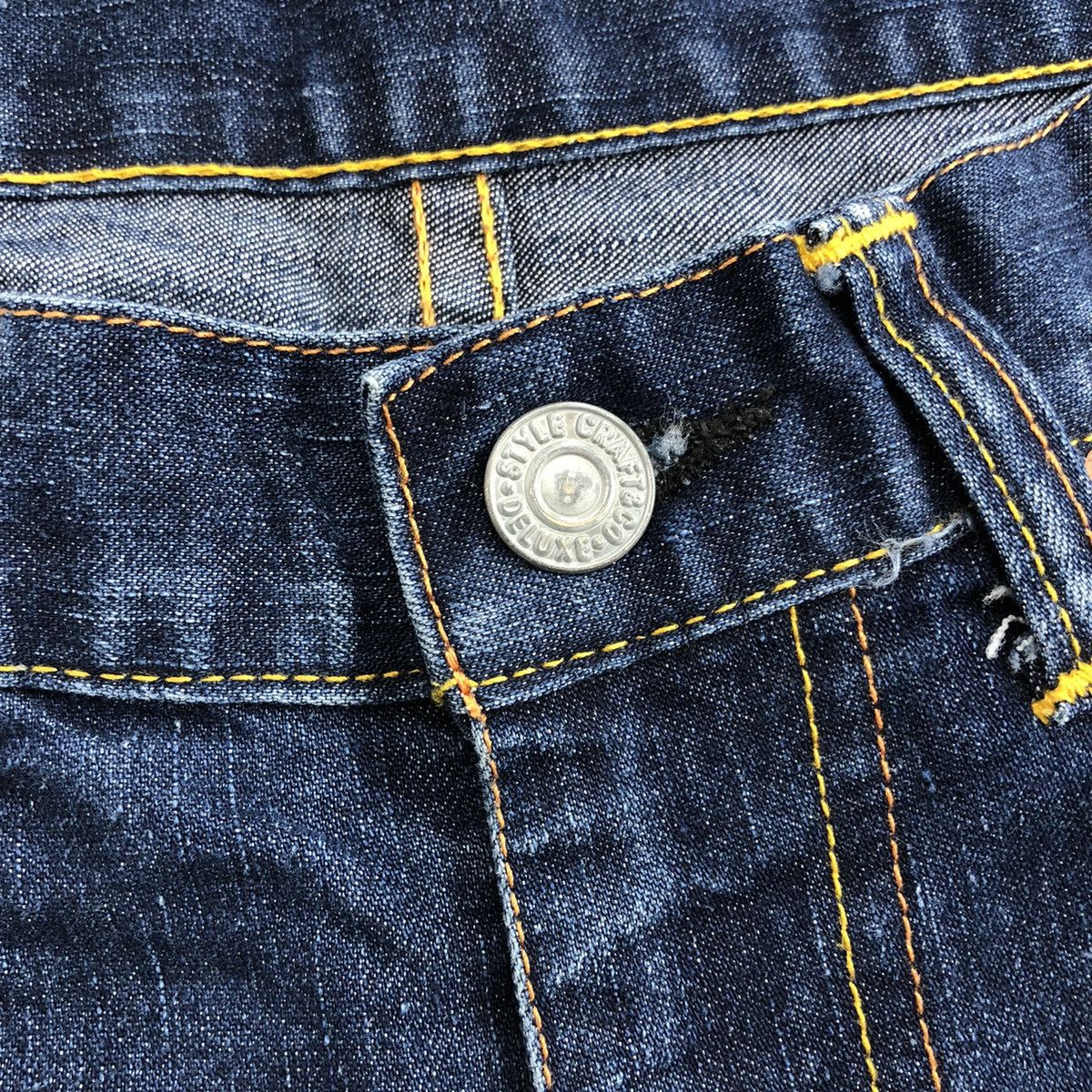 Evisu × Japanese Brand × Vintage 2000s Evisu Donna Pink Logo Faded Blue Jeans Pants Size 29" - 11 Thumbnail