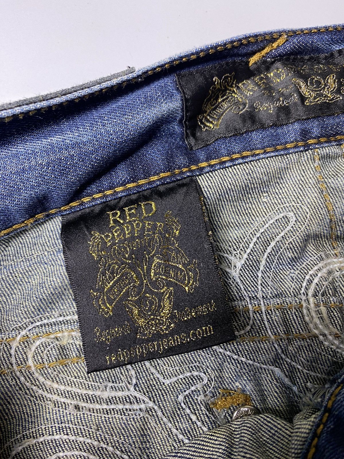 If Six Was Nine Red Papper Skull Flared Jeans Size US 32 / EU 48 - 10 Thumbnail