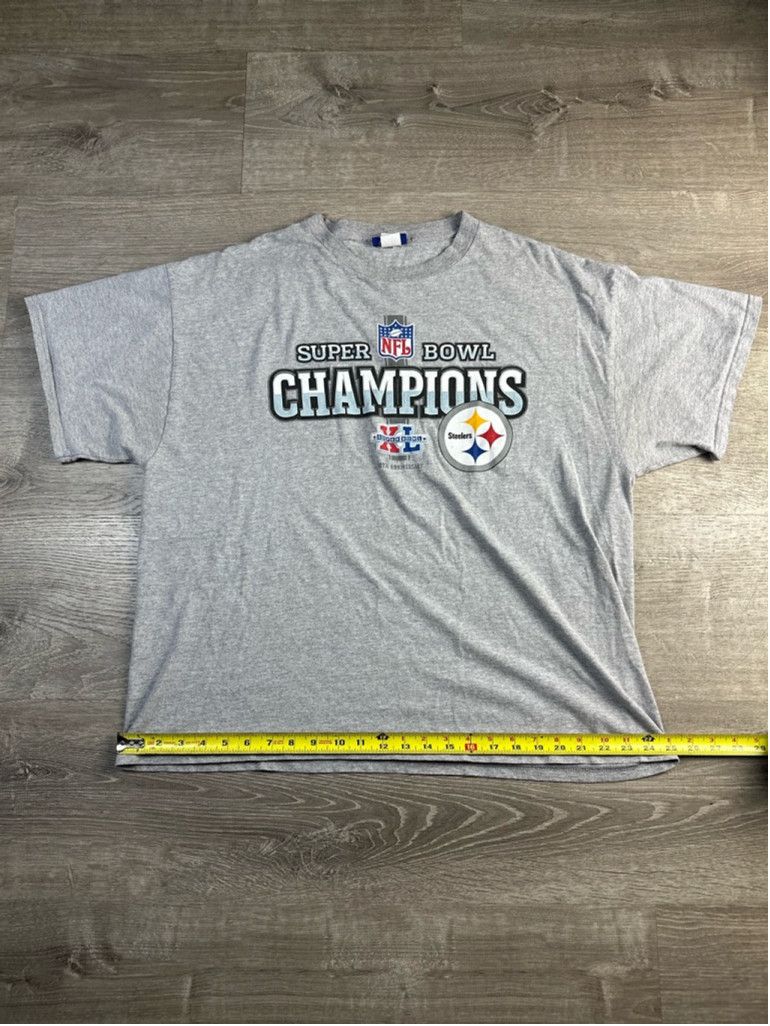 Reebok Vintage Reebok Steelers Super Bowl Champions T-shirt XL Gray Size US XL / EU 56 / 4 - 4 Thumbnail