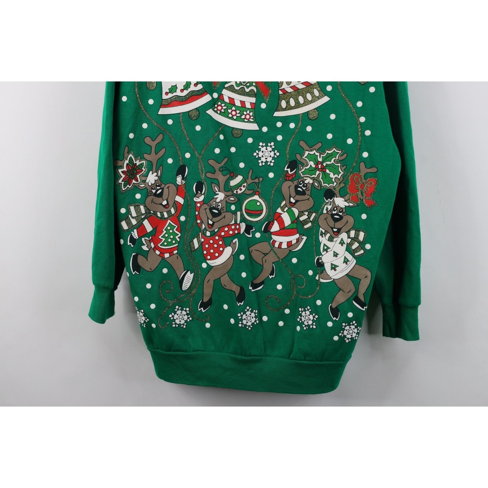 Vintage Vintage 90s Streetwear Christmas Reindeer Sweatshirt Size L / US 10 / IT 46 - 3 Thumbnail