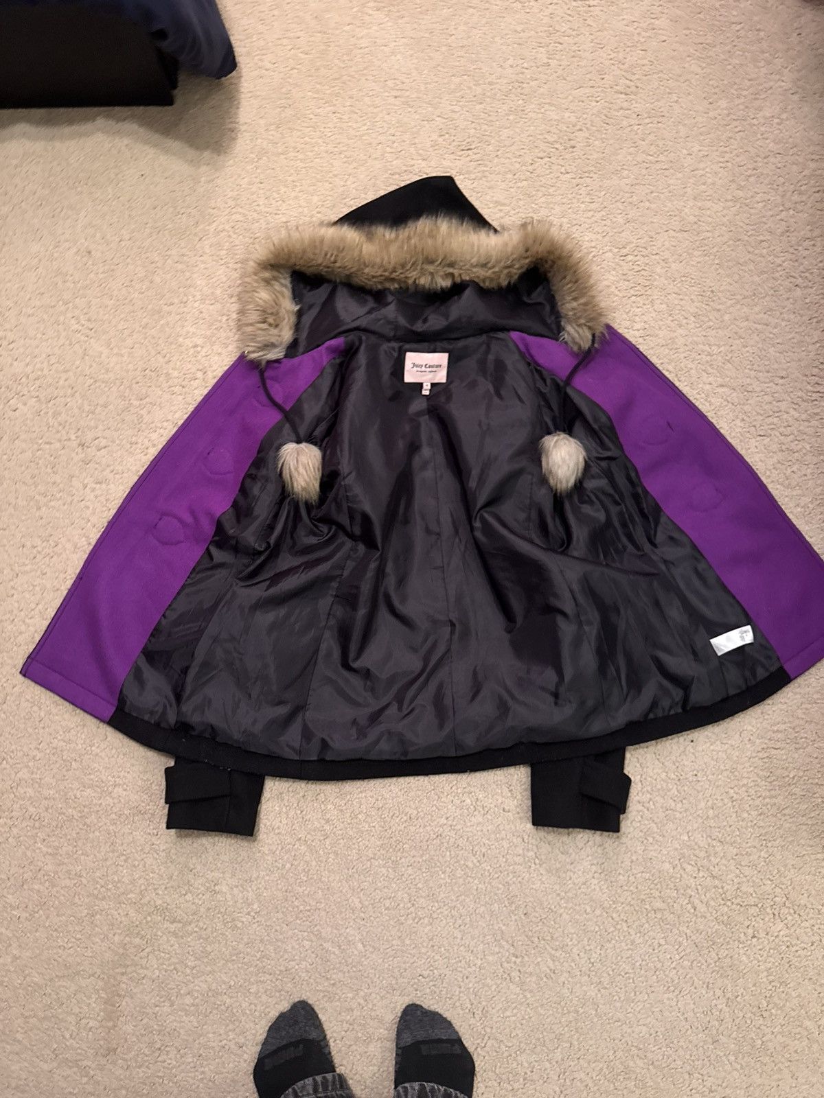 Juicy Couture vintage black fur juicy couture coat with purple inside Size M / US 6-8 / IT 42-44 - 3 Thumbnail