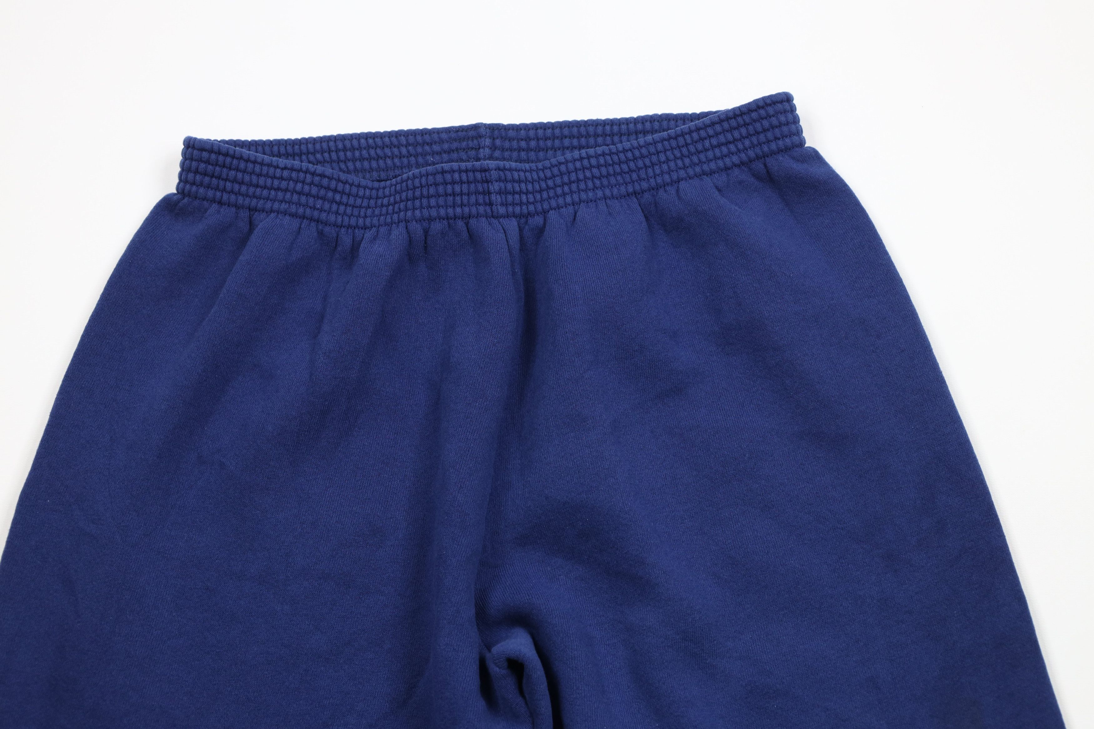 Vintage Vintage 90s Streetwear Blank Sweatpants Joggers Blue USA Size 26" / US 2 / IT 38 - 2 Thumbnail