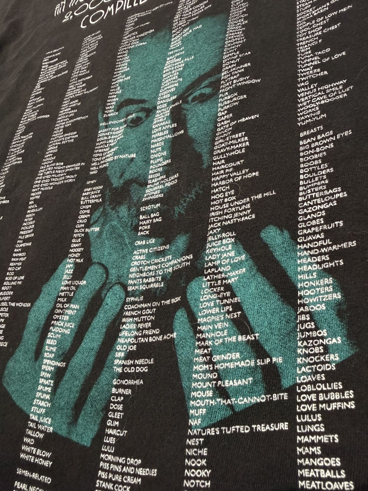 Band Tees 1990 George Carlin "An Incomplete List Of Impolite Words" Size US L / EU 52-54 / 3 - 7 Thumbnail