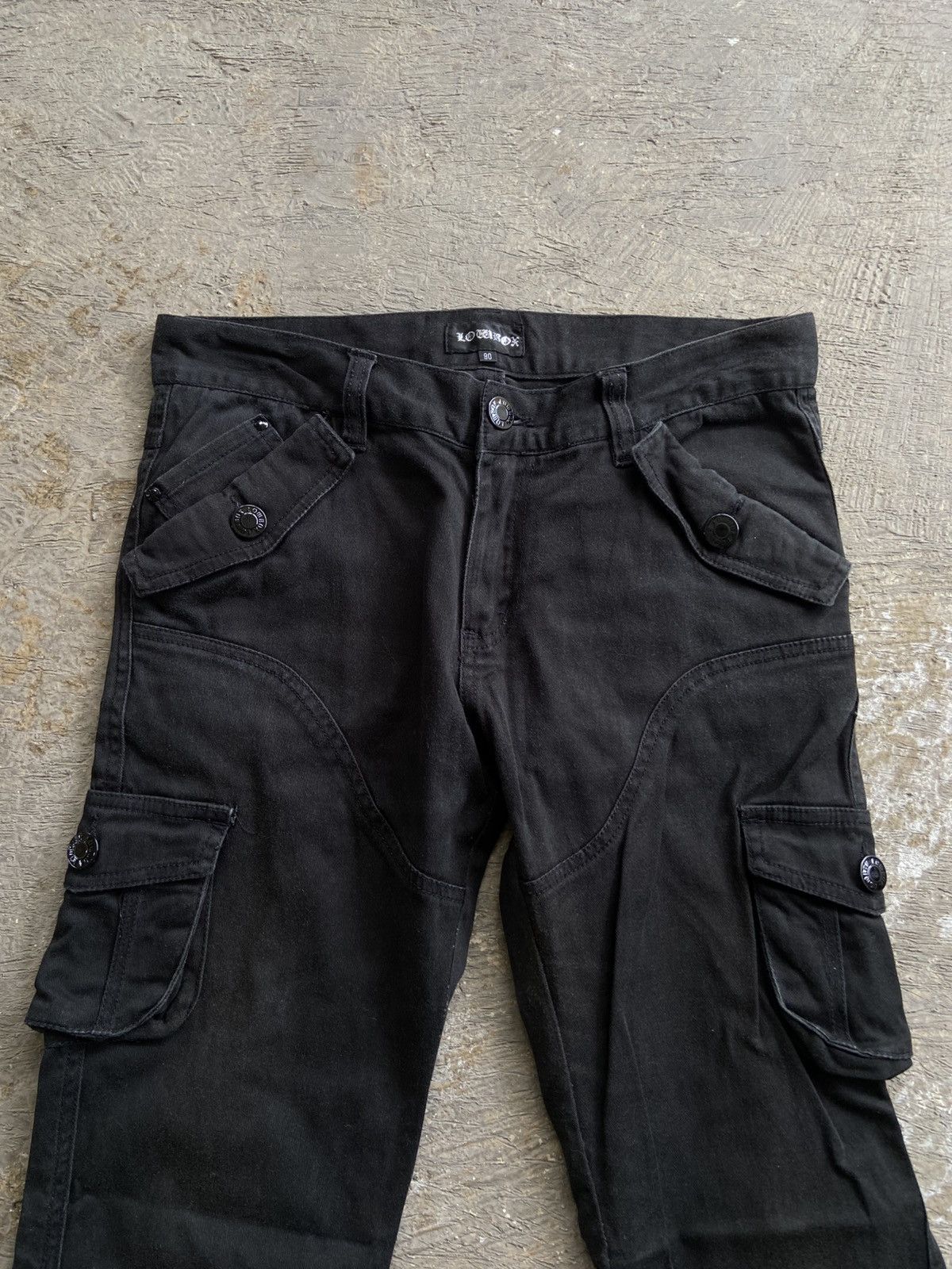 Le Grande Bleu (L.G.B.) 2000s Lowbox - Vkei Multipocket LGB Style Flared Pants Size US 30 / EU 46 - 3 Thumbnail